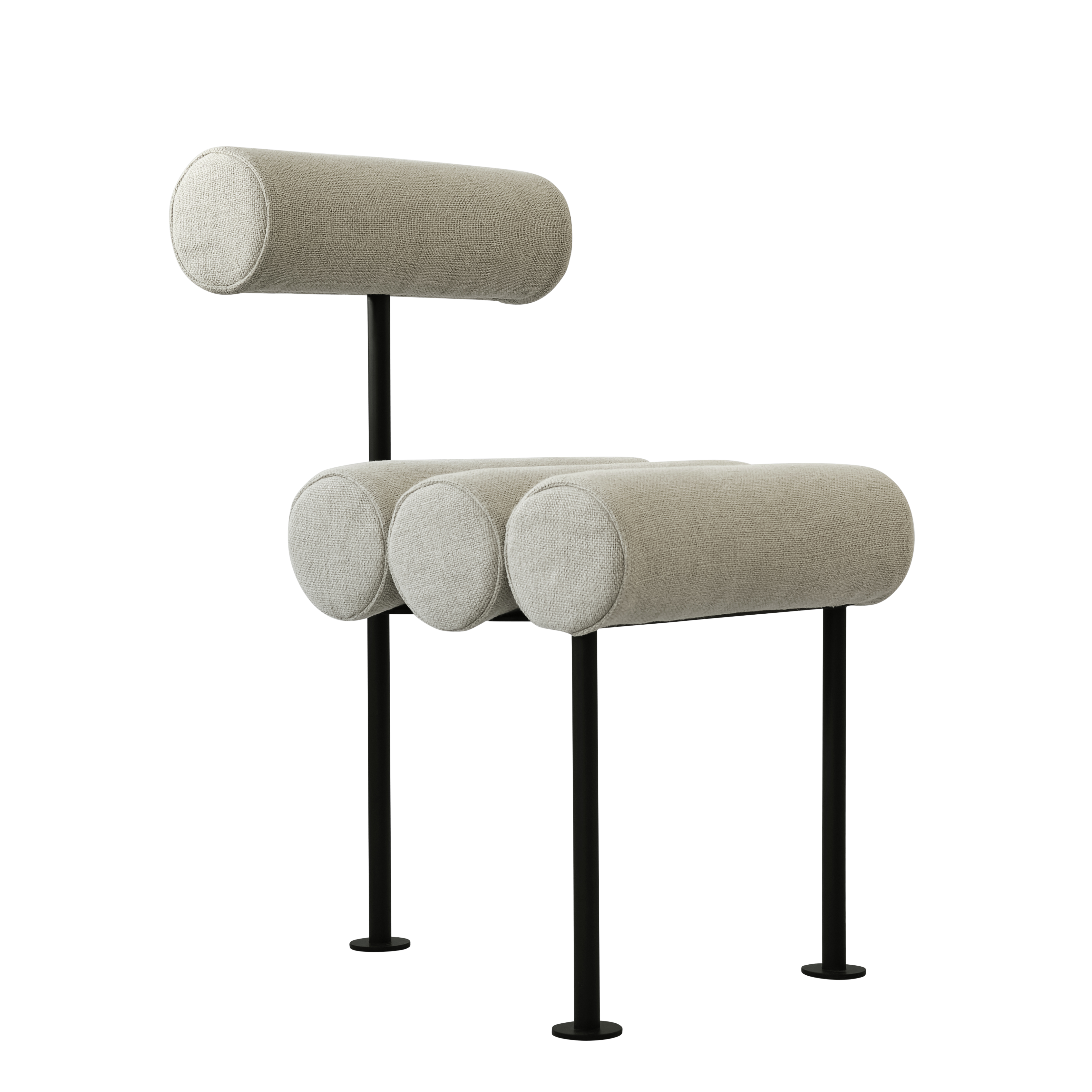 Stoel HIRO beige met zwarte basis