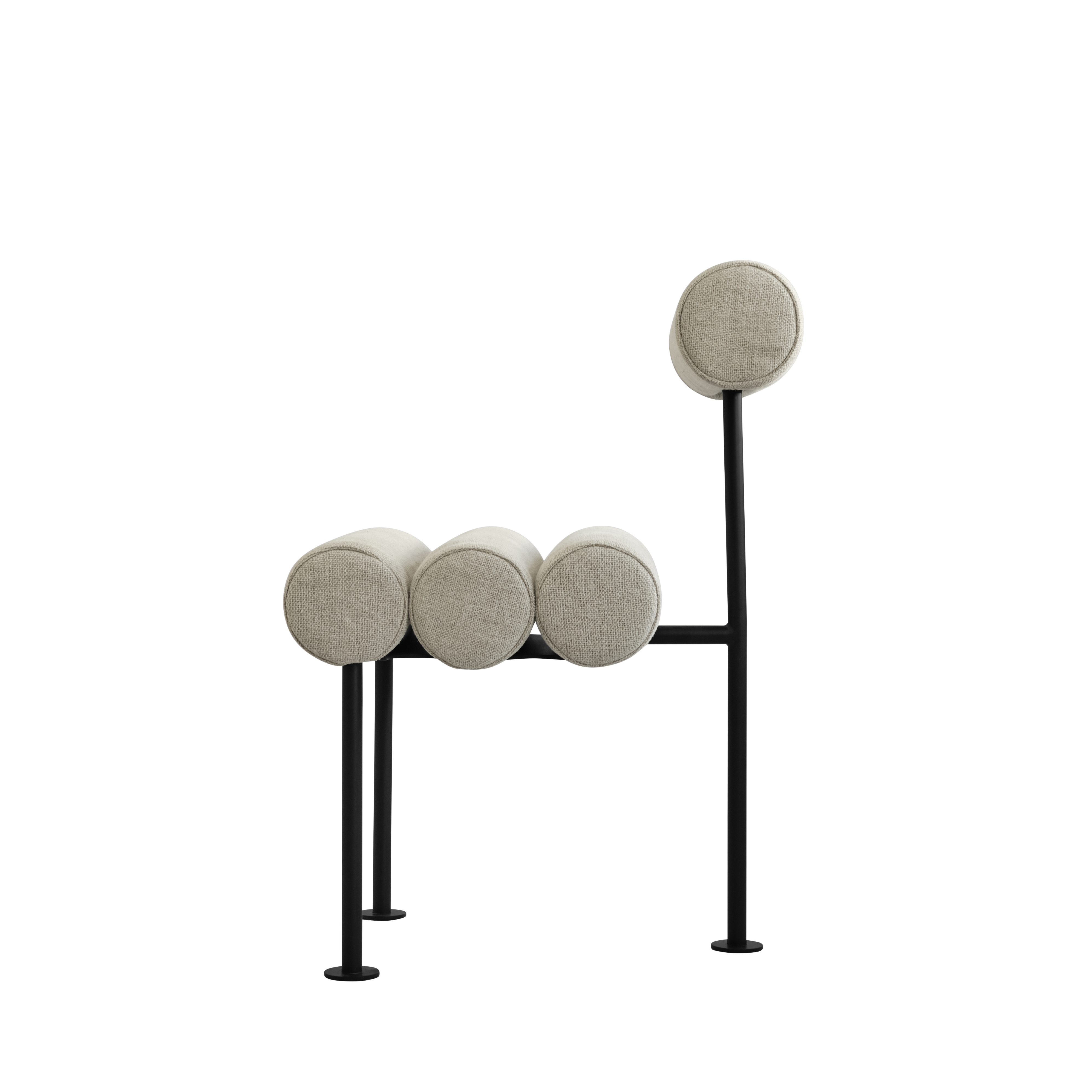 Stoel HIRO beige met zwarte basis