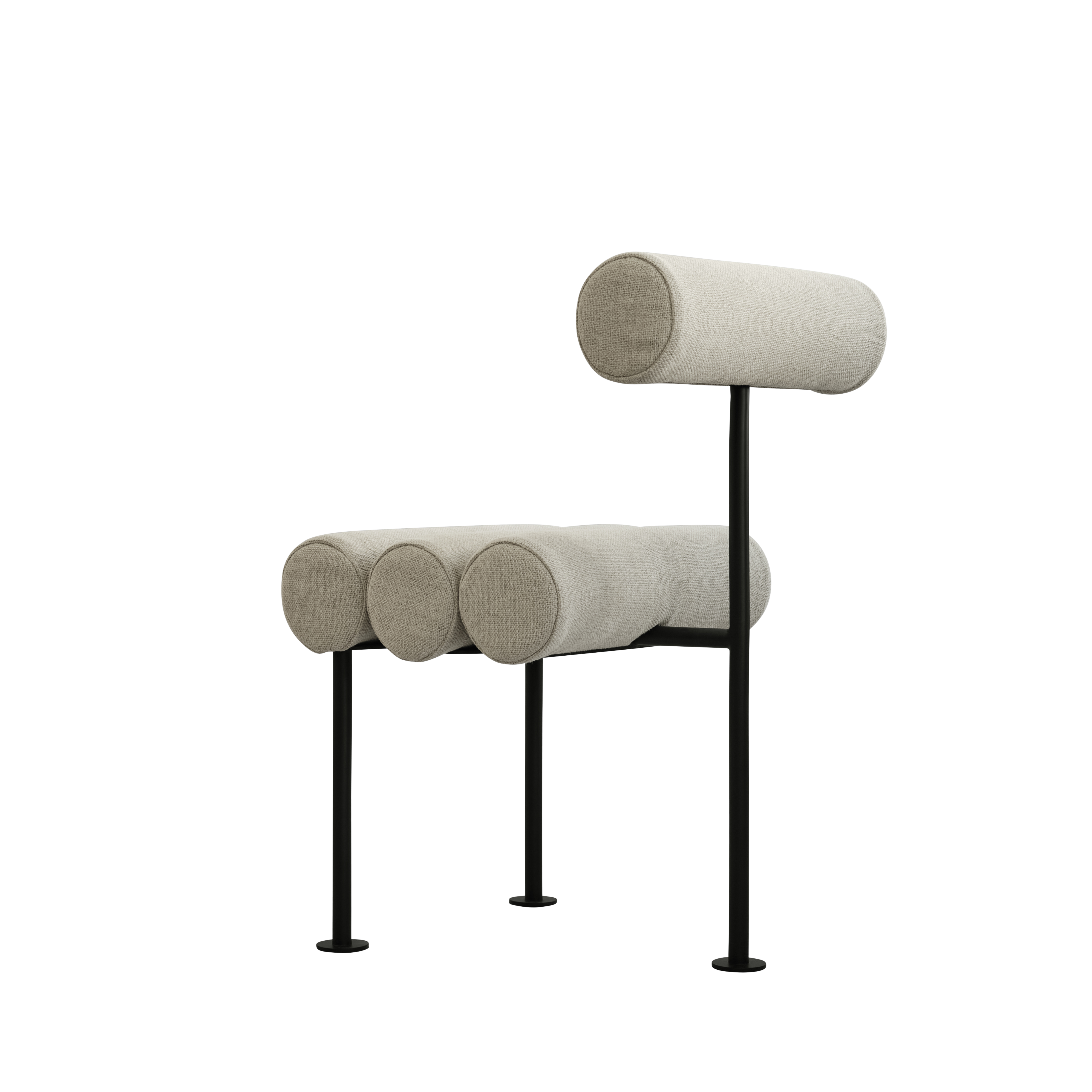 Stoel HIRO beige met zwarte basis