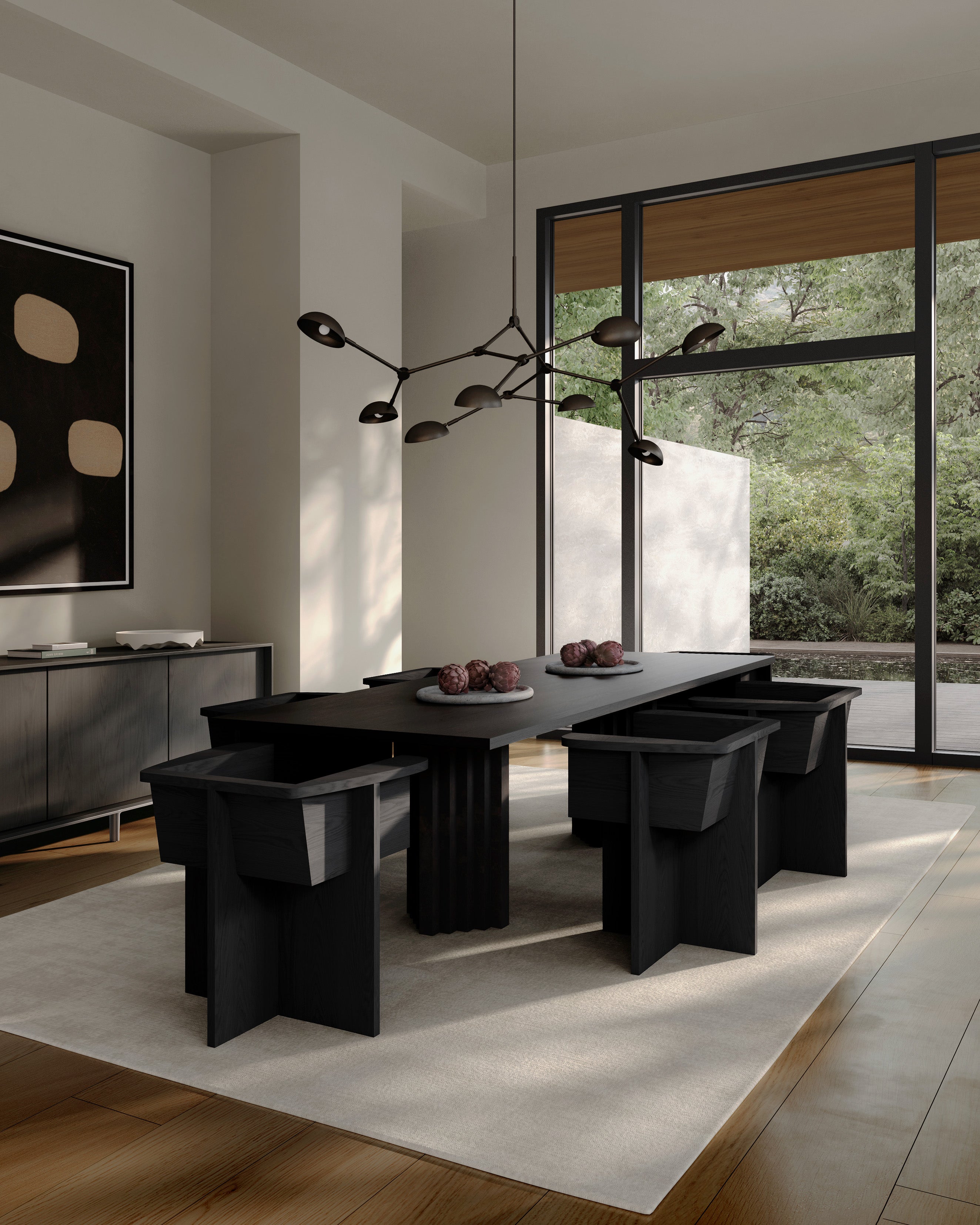 Eettafel ARC zwart eiken