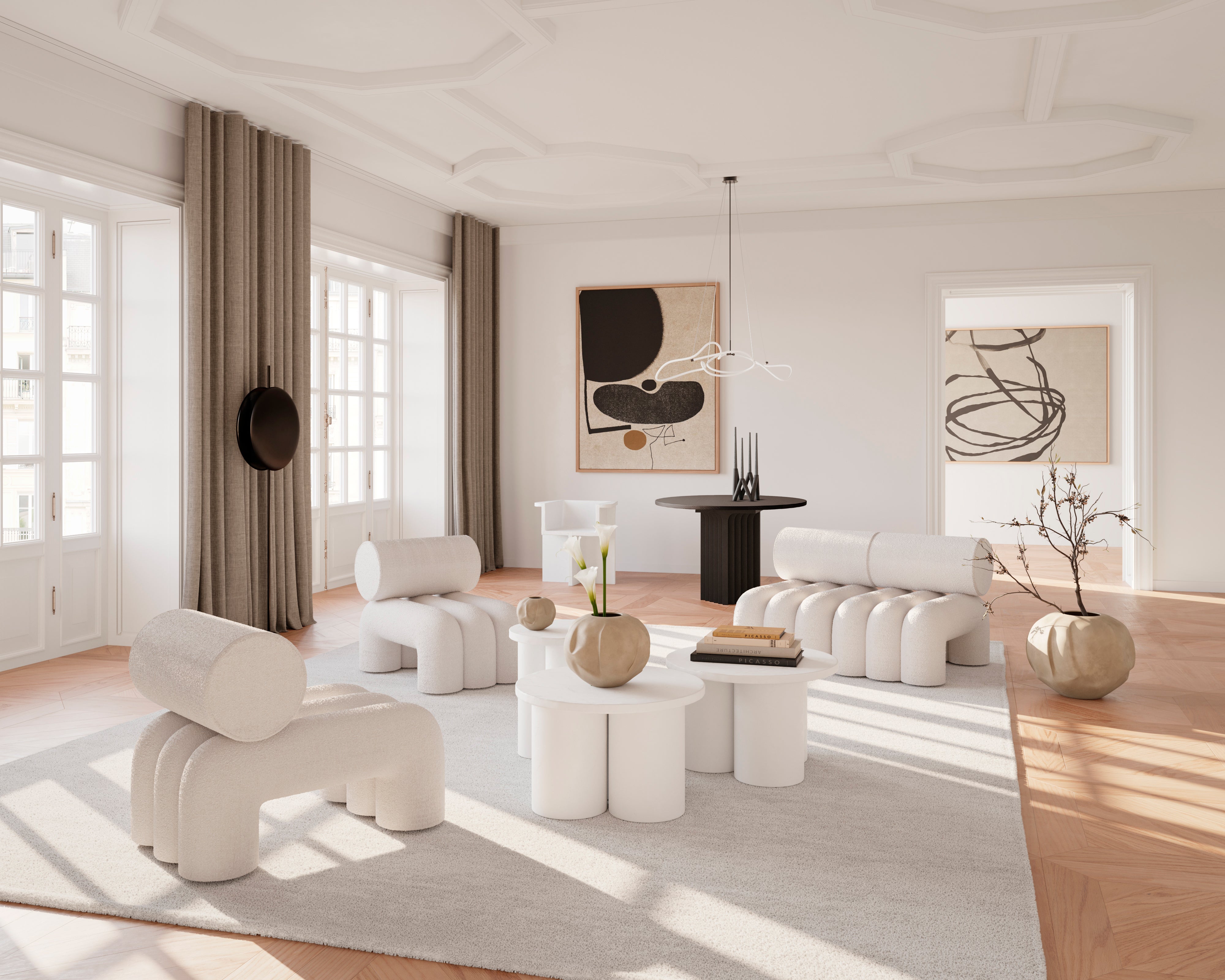 Ronde tafel ARC zwart eiken