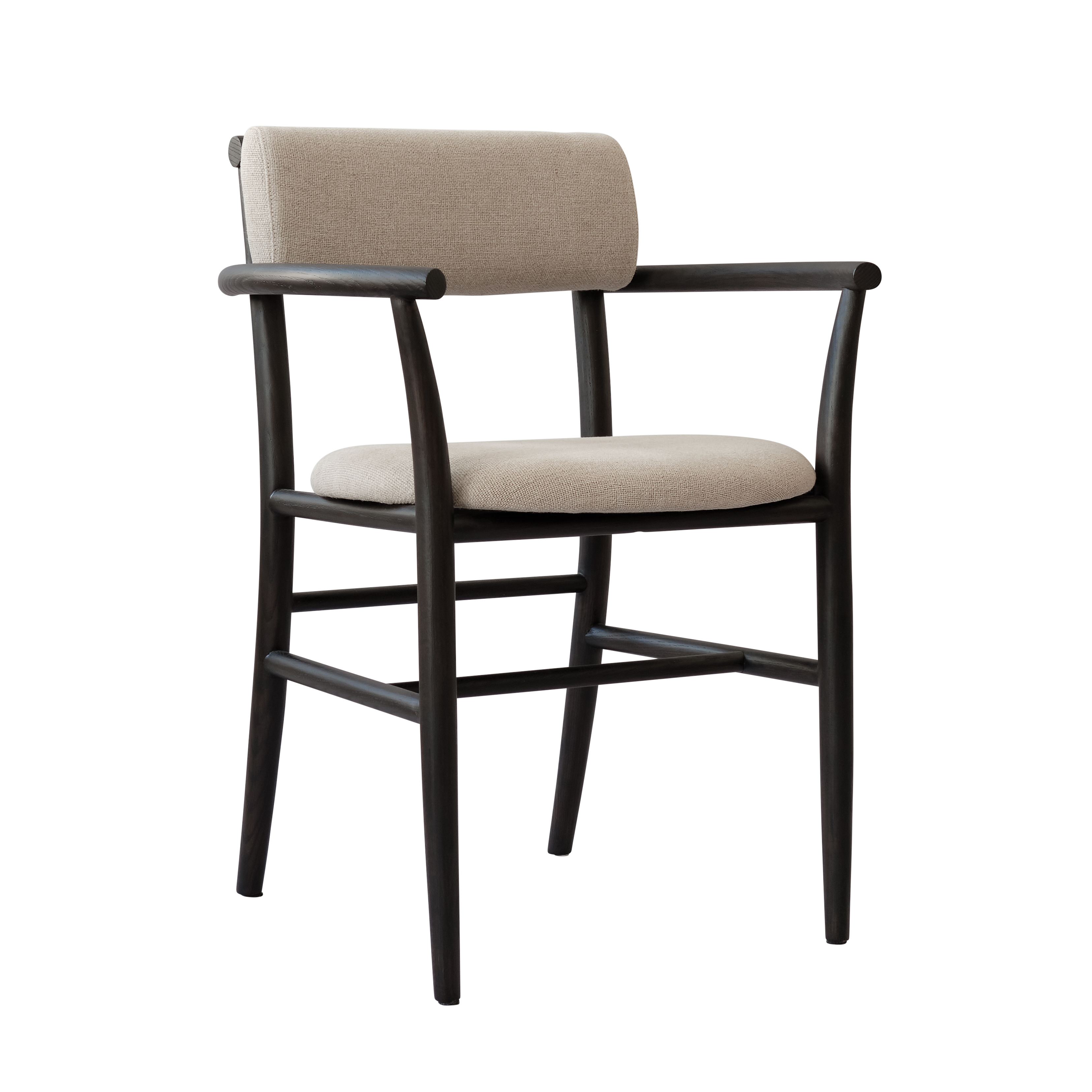 Fauteuil met armleuningen NAMA beige met zwarte basis