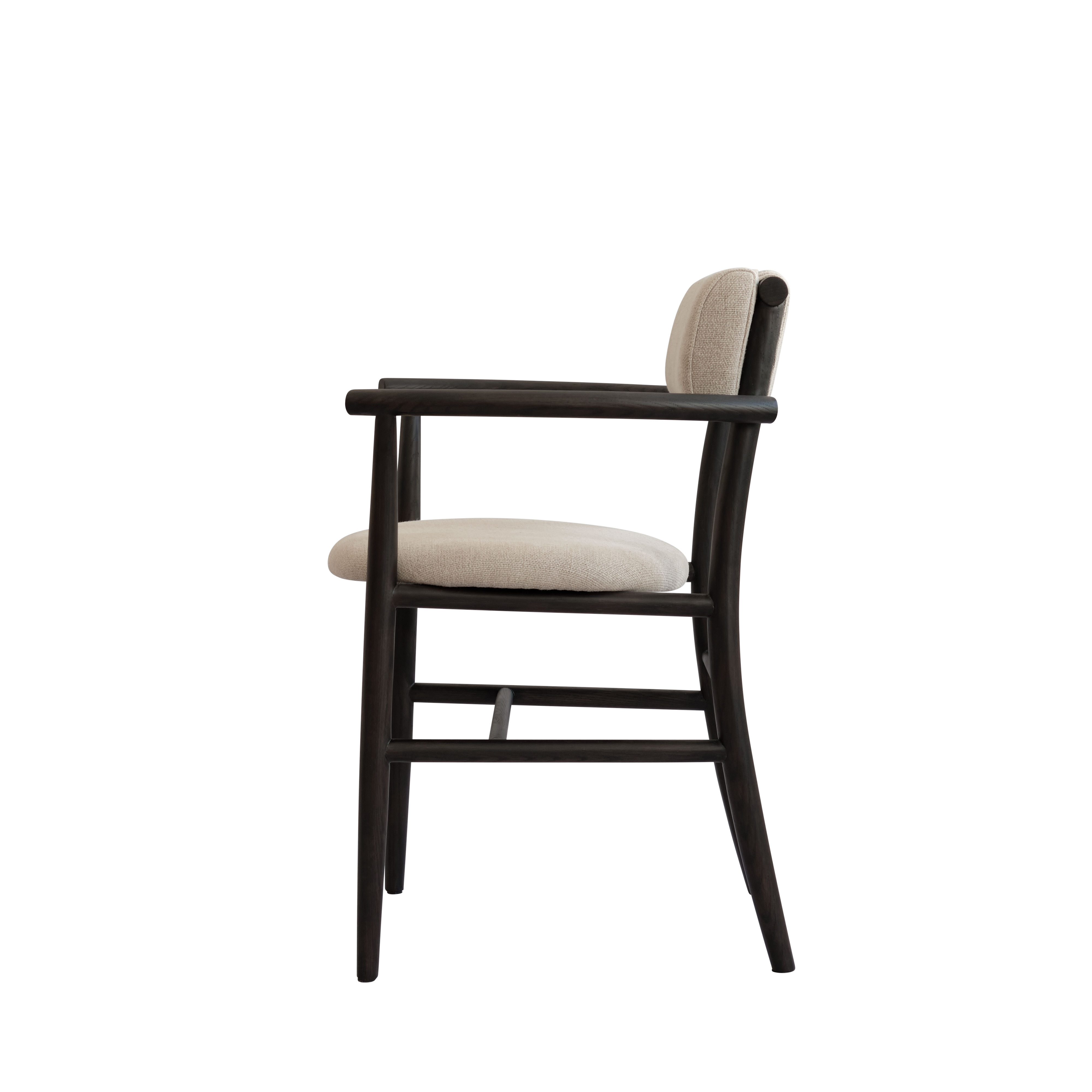 Fauteuil met armleuningen NAMA beige met zwarte basis