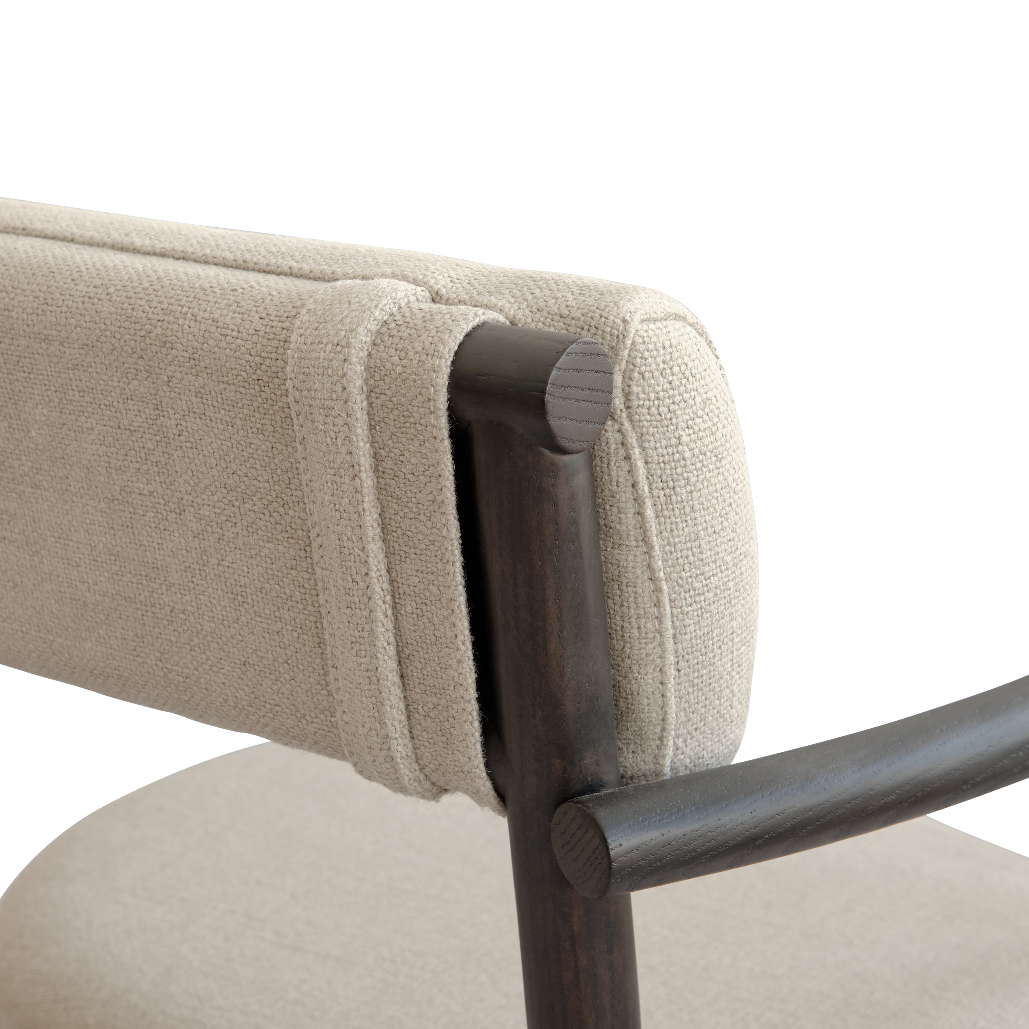 Fauteuil met armleuningen NAMA beige met zwarte basis