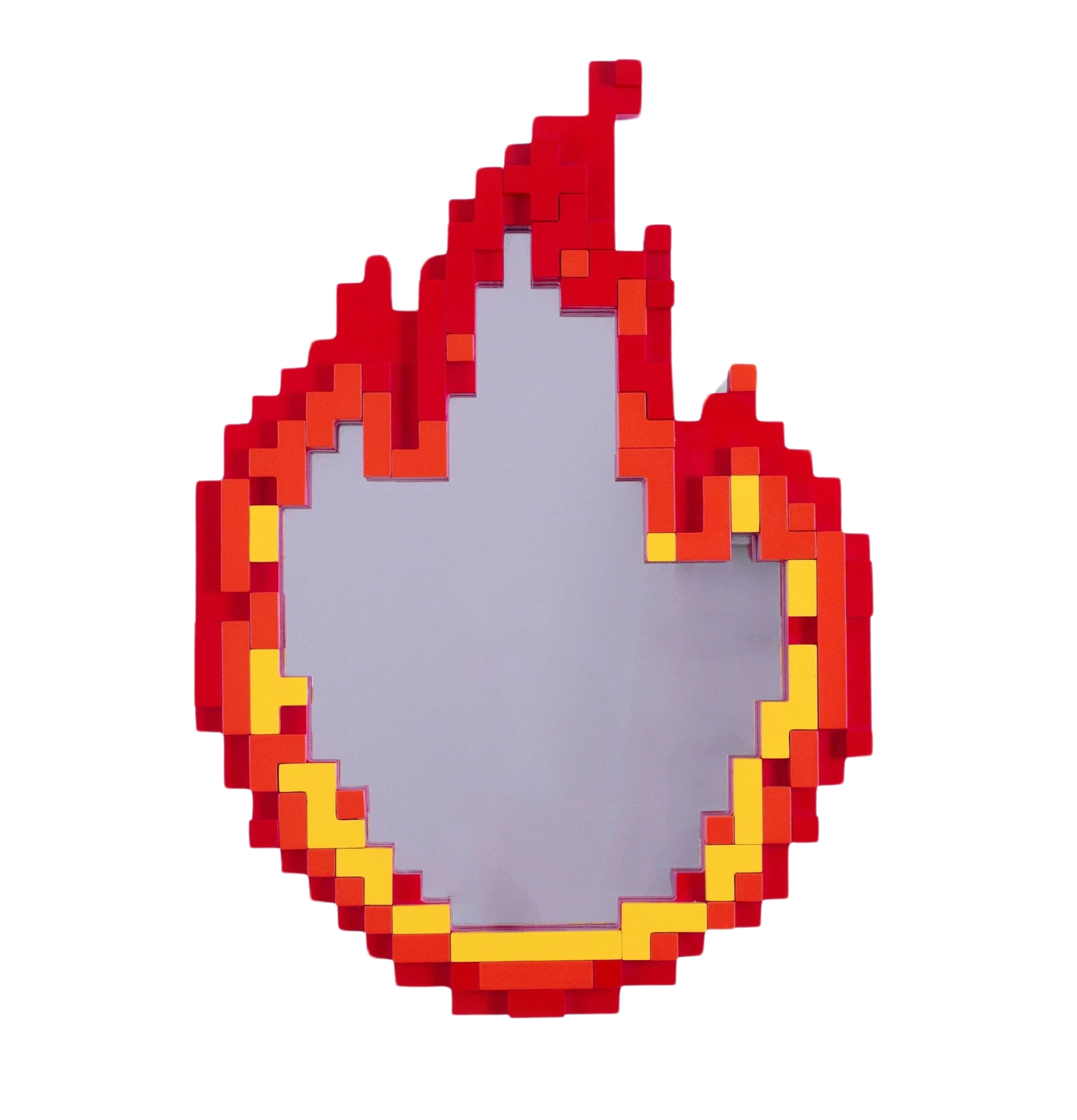 Pixelspiegel - rote Flamme