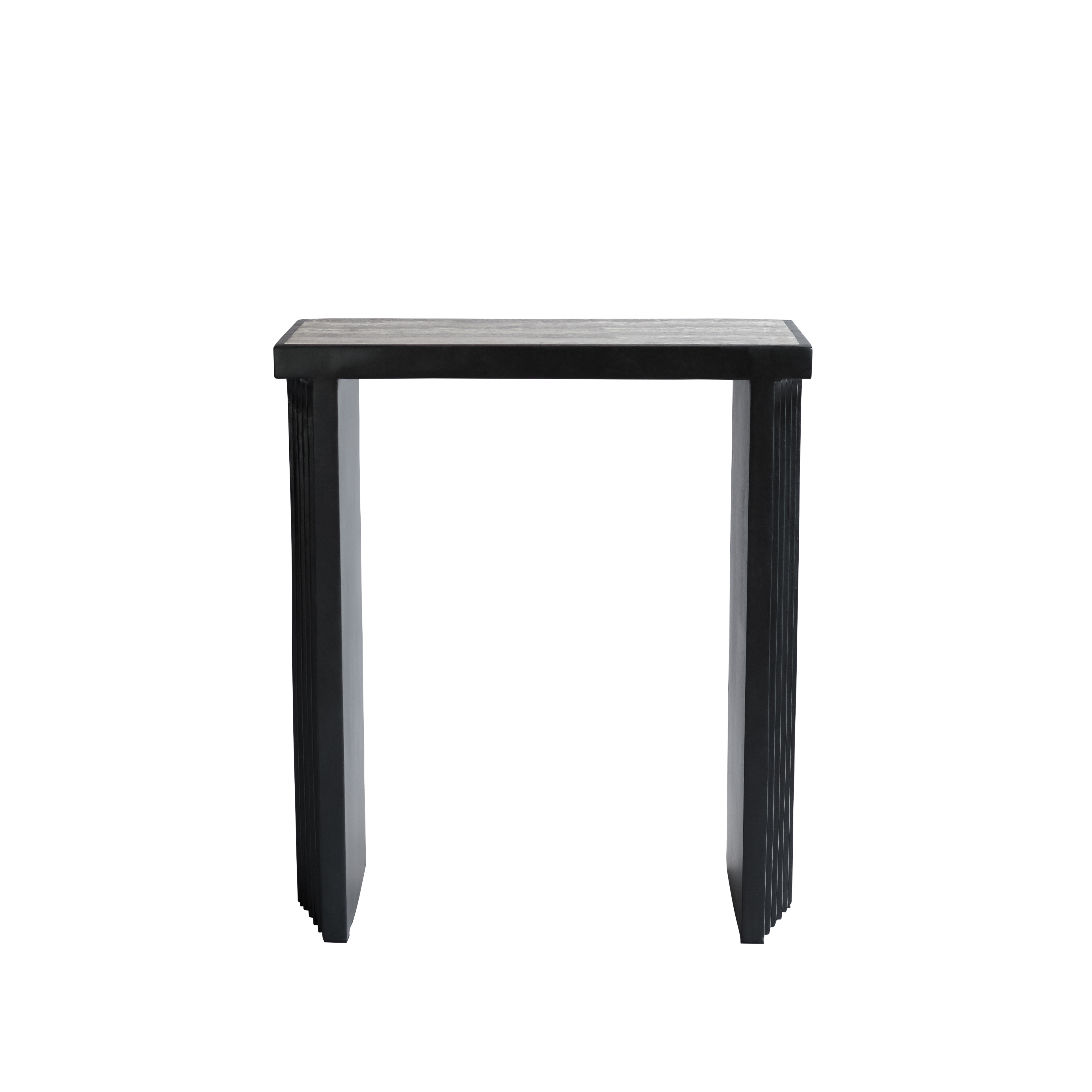 Konsolentisch ARC silber-grau Travertin