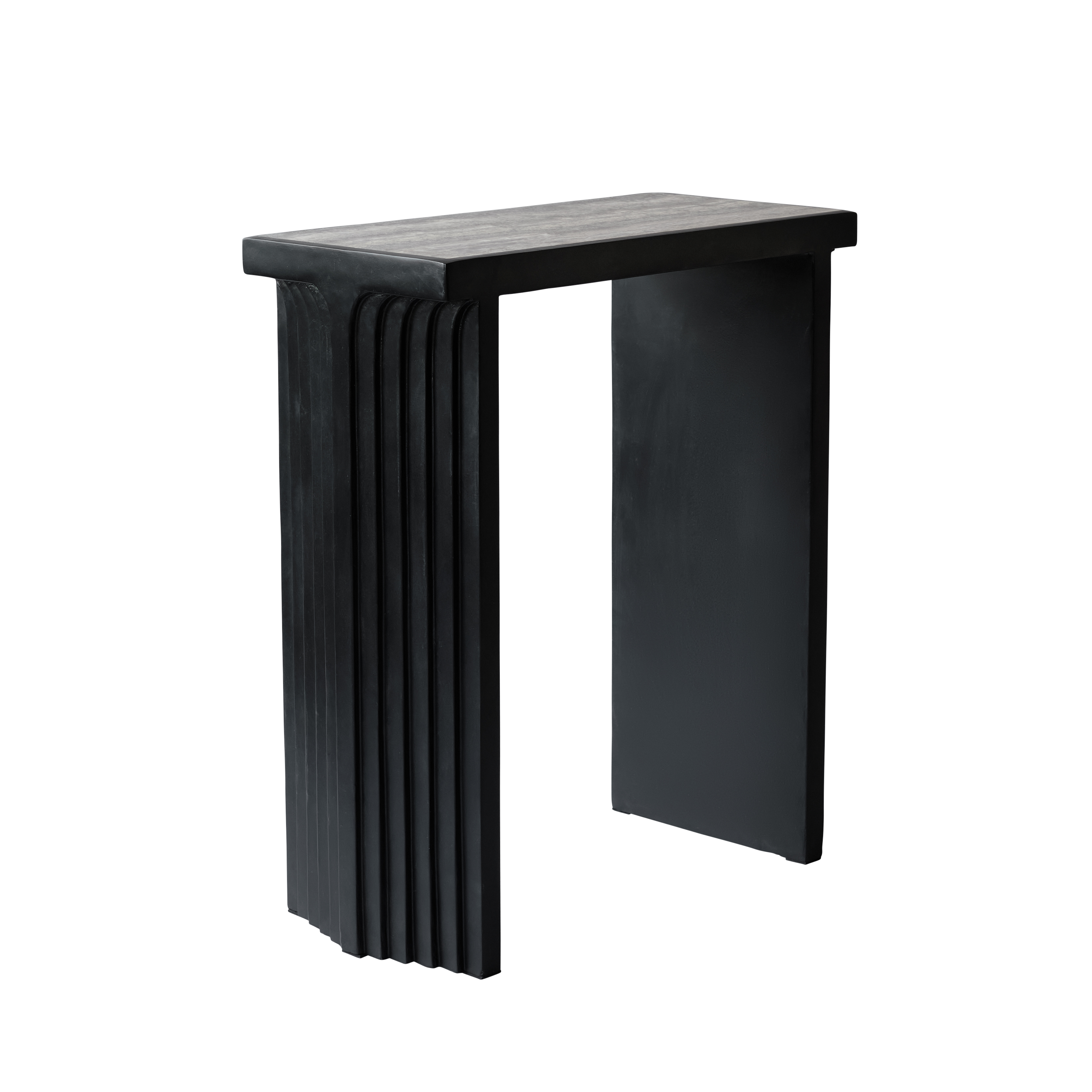 Konsolentisch ARC silber-grau Travertin