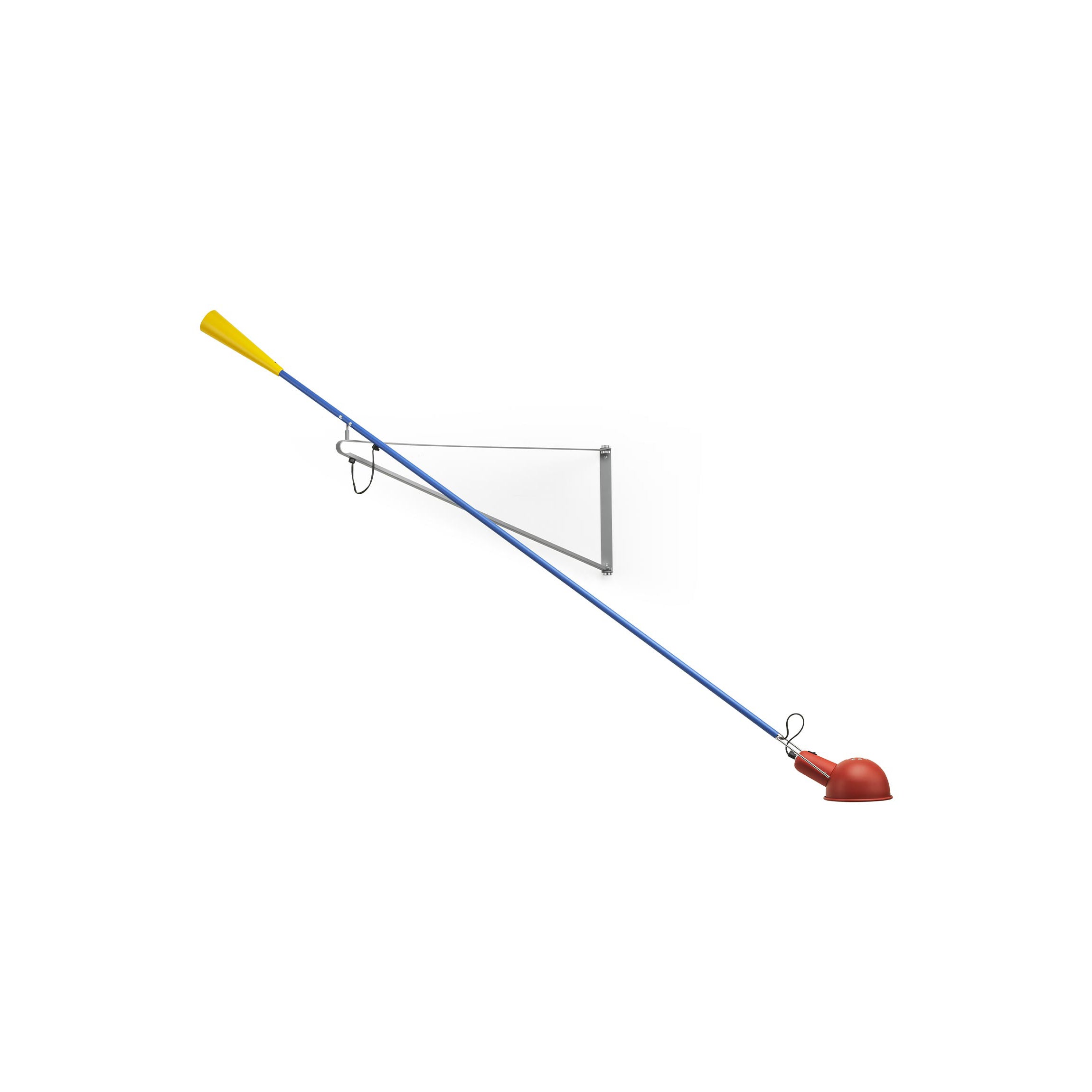 Wandleuchte mit Arm 265 CHROMATICA rot mit blau und gelb