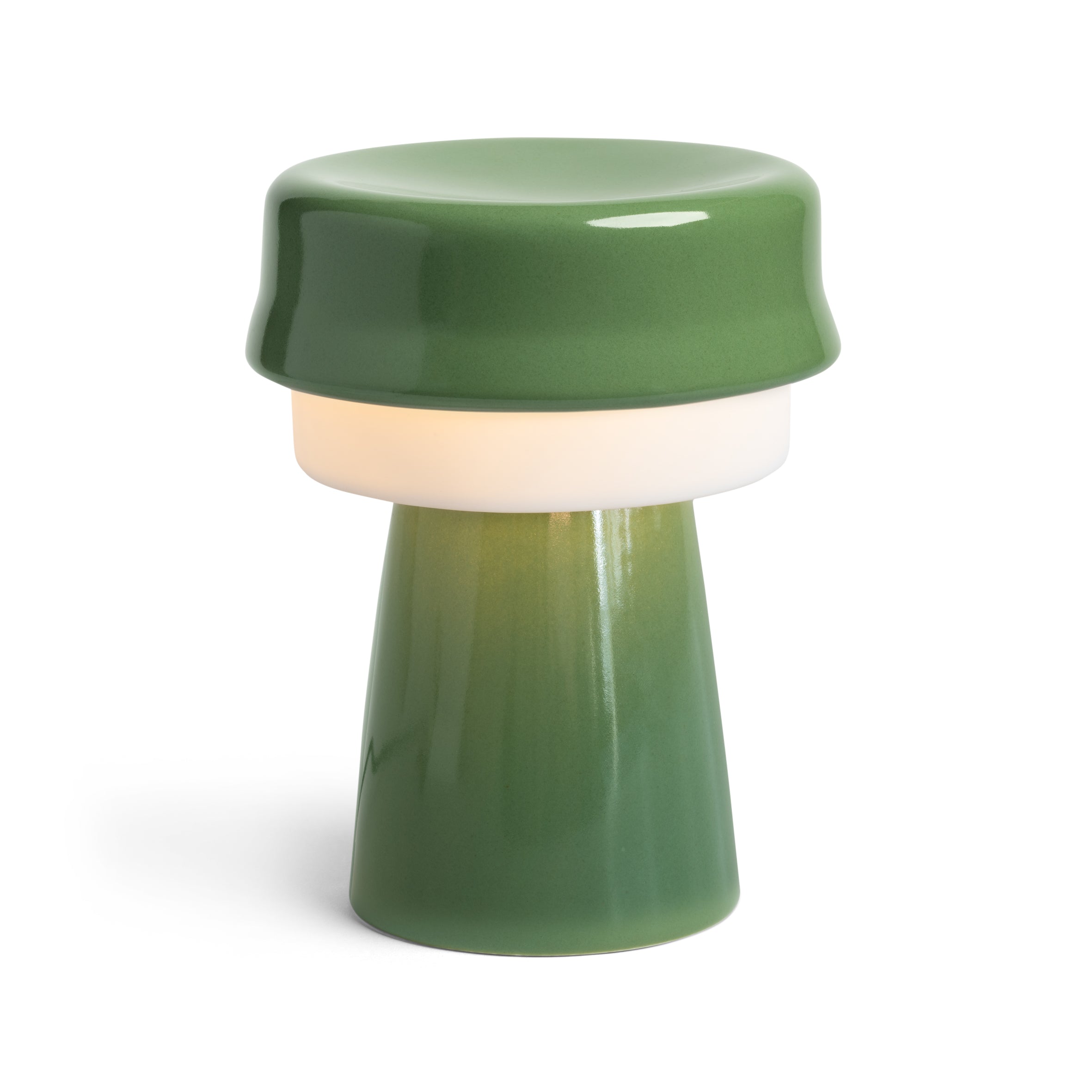 HAT green table lamp with white