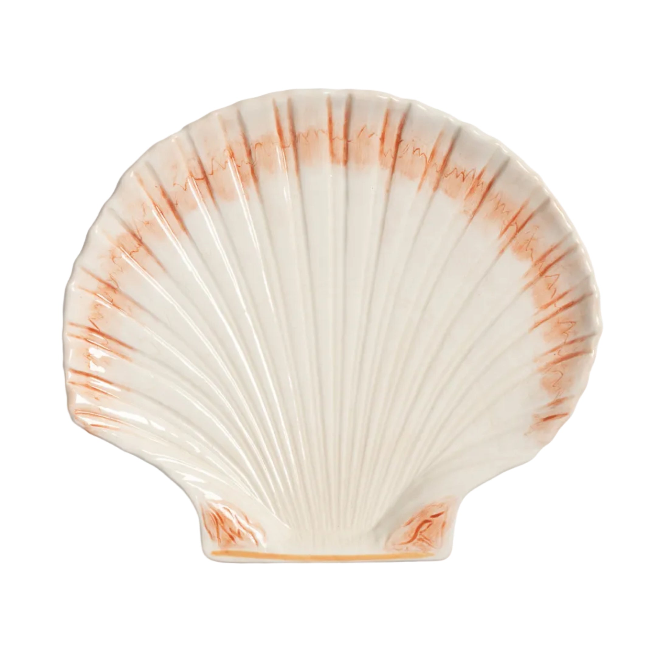 Dessertteller COCKLE beige mit orange