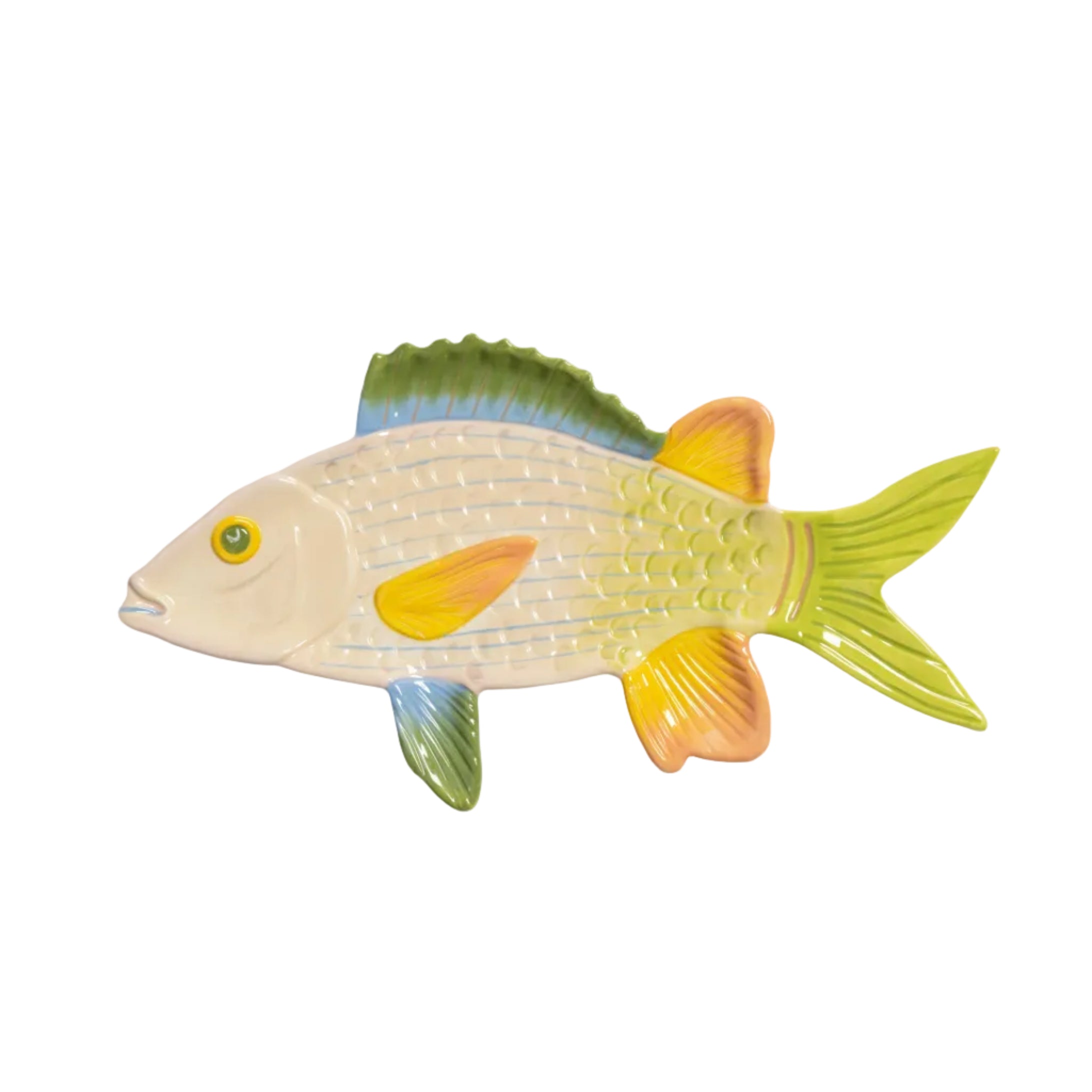 Vissen Trigger Bord groen met geel en blauw