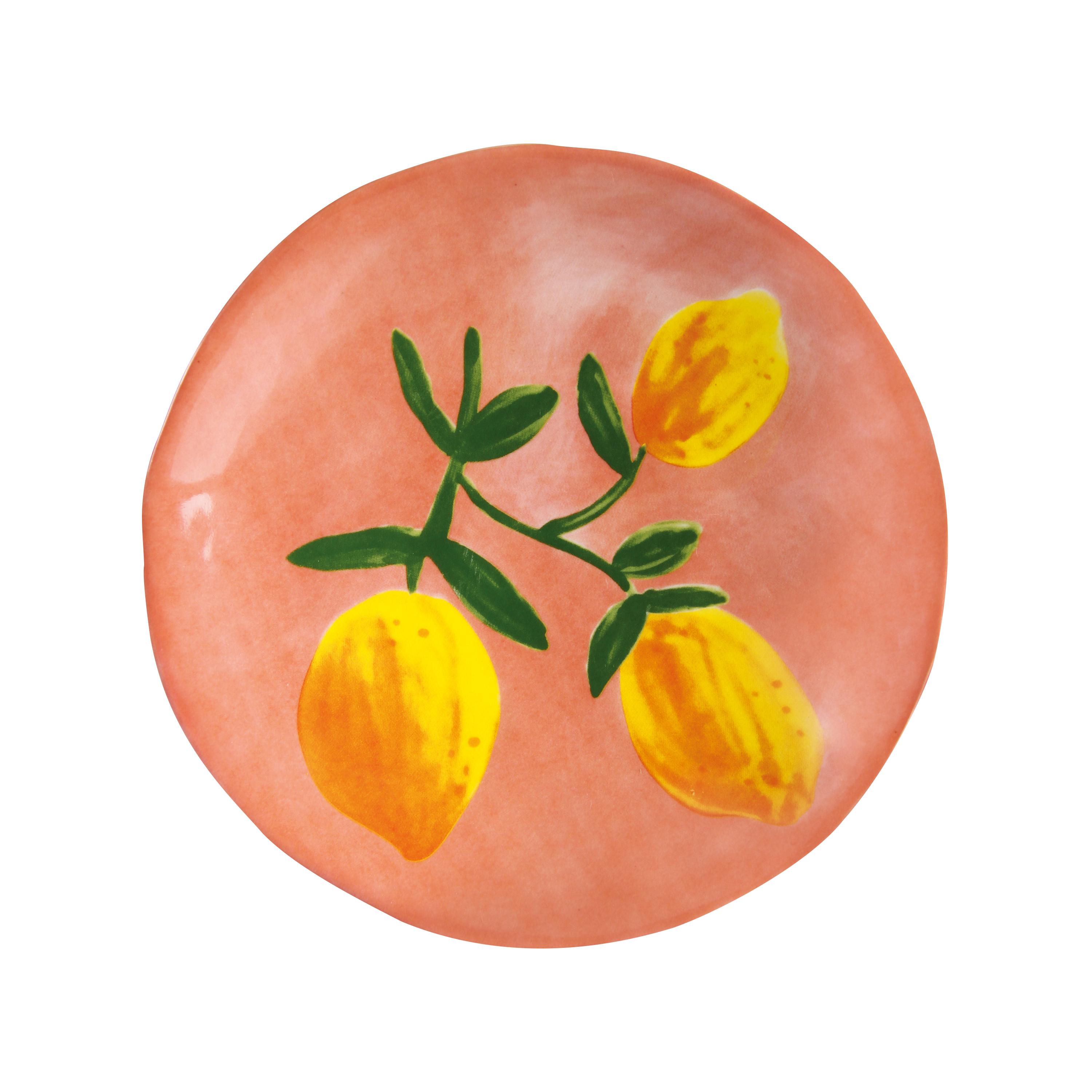 Set van schoteltjes LEMON FULL kleurrijke aardewerk