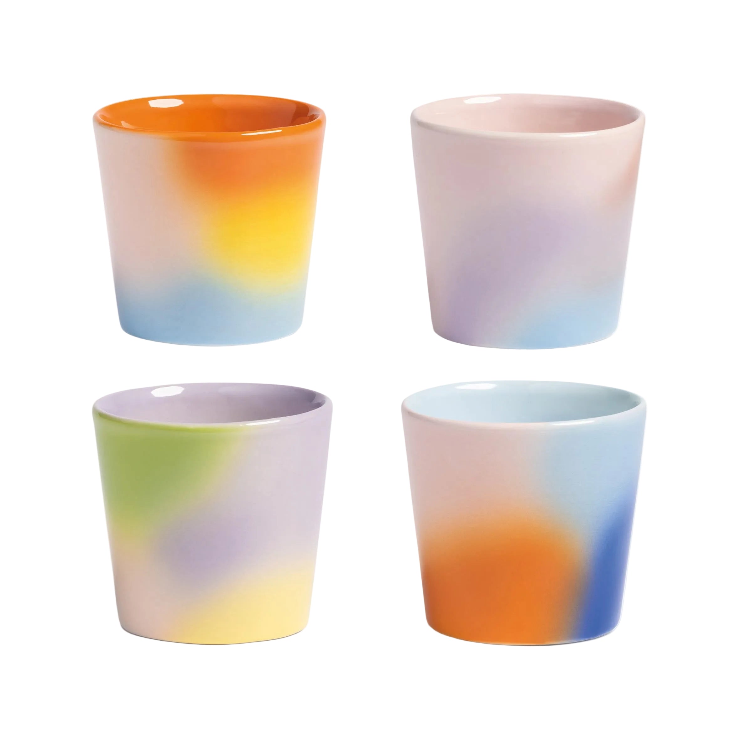 Set van HUE mokken kleurrijk porselein