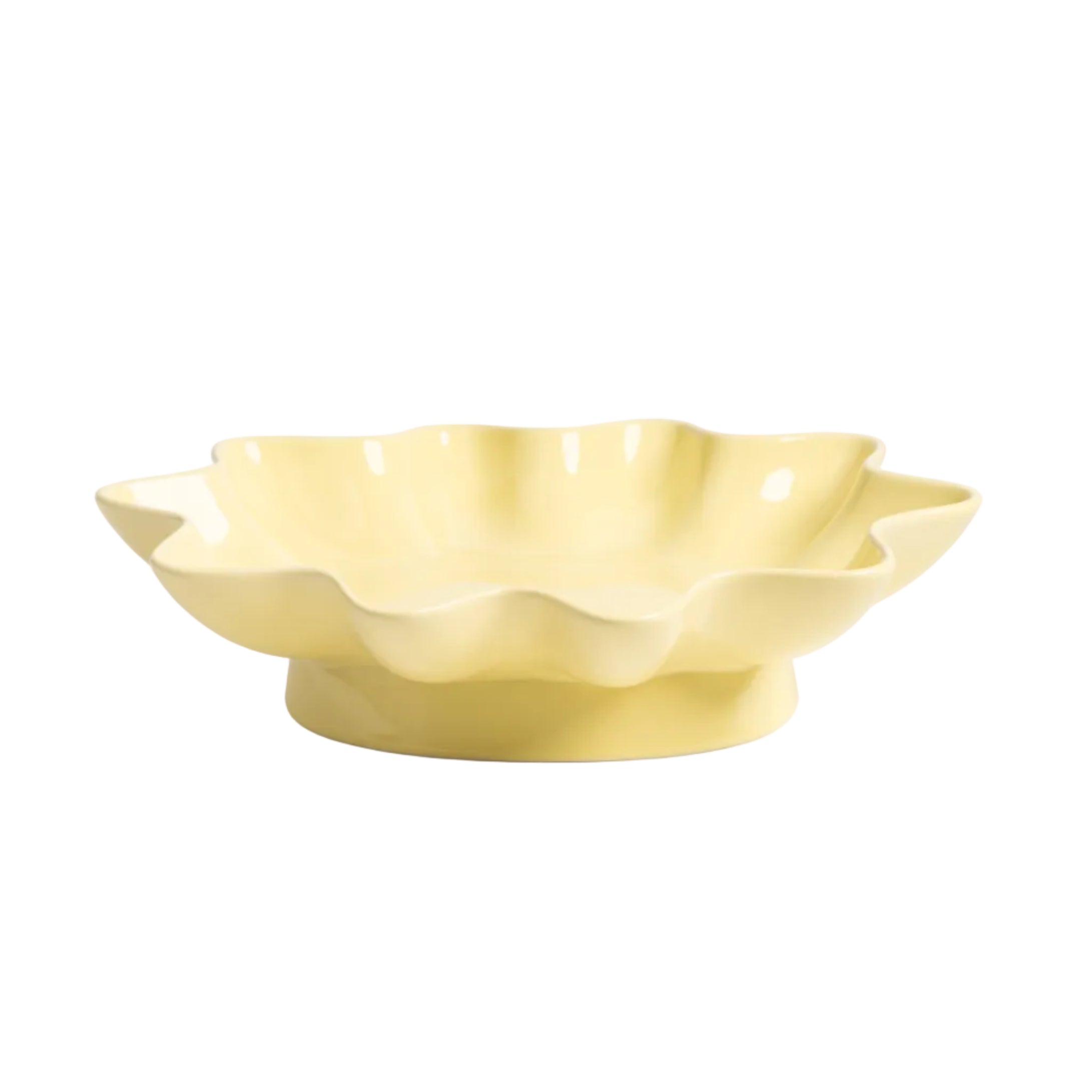 SUN OVAL yellow platter