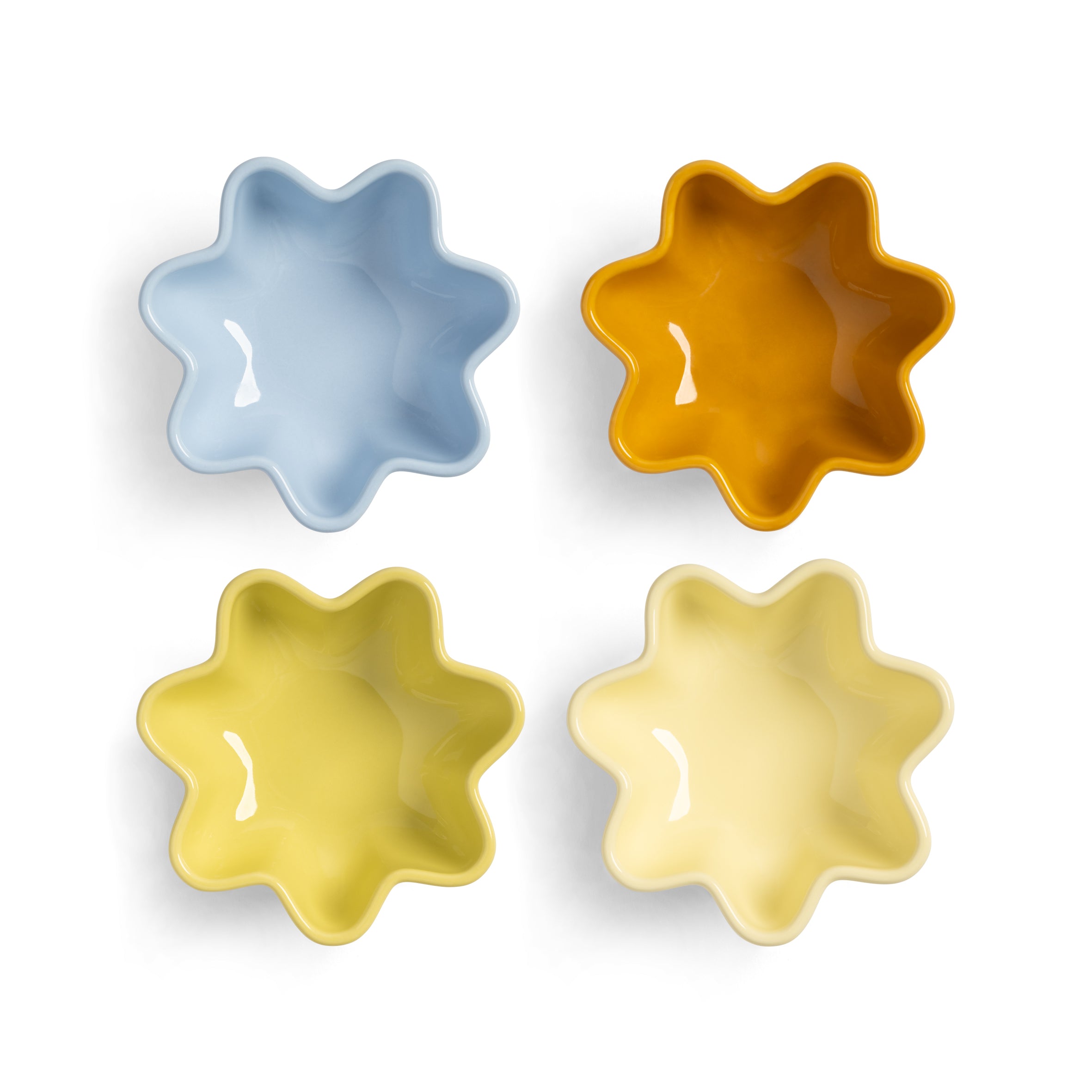 Set van SUN schaaltjes kleurrijk porselein