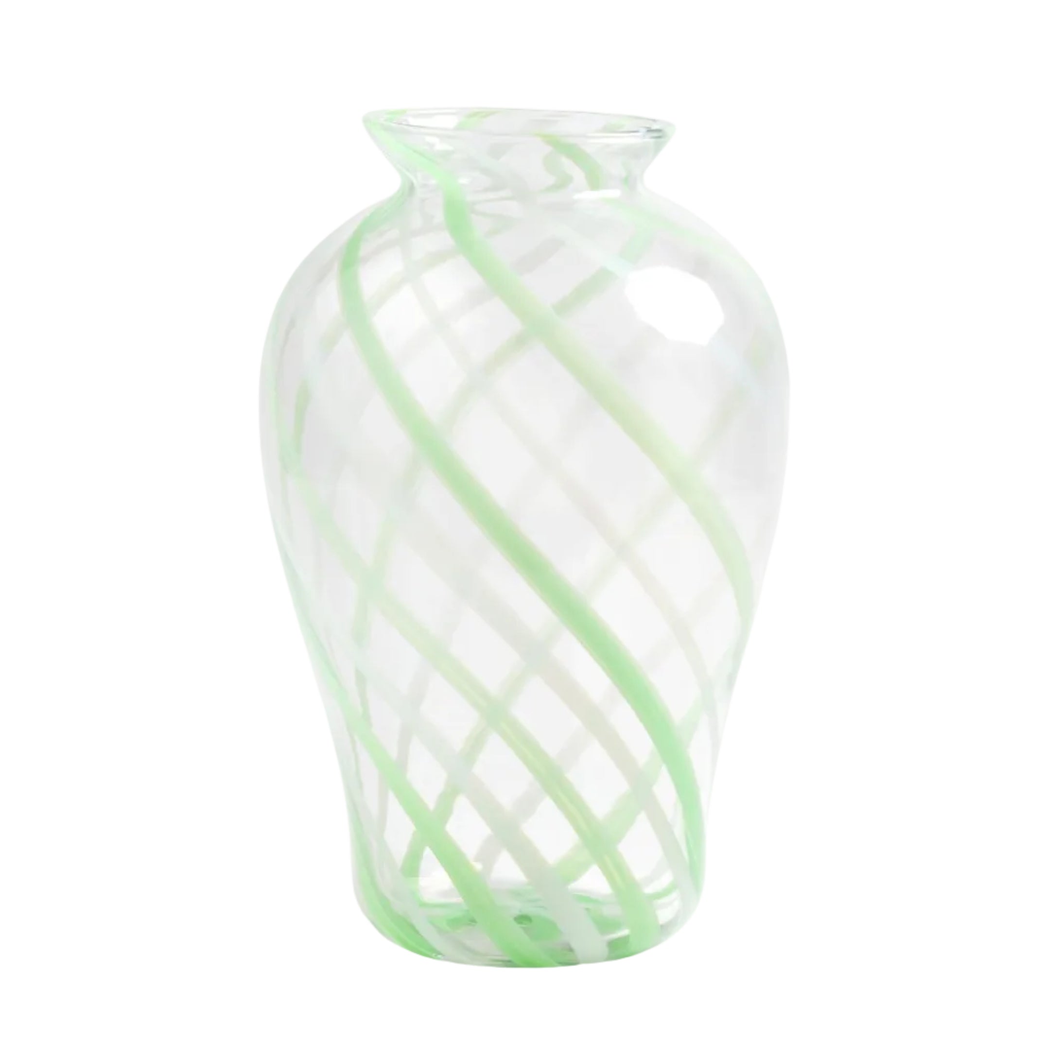 Vase YOGU SPIRAL grünes Glas