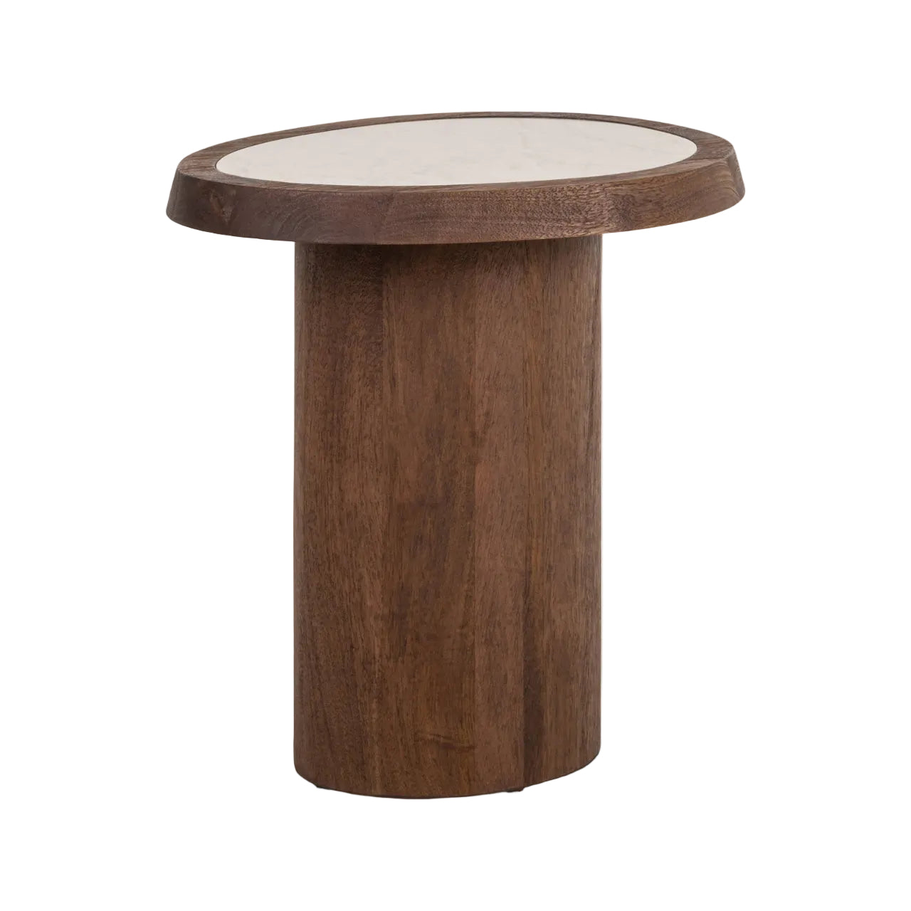 Zijtafel MELROSE mango hout met marmer