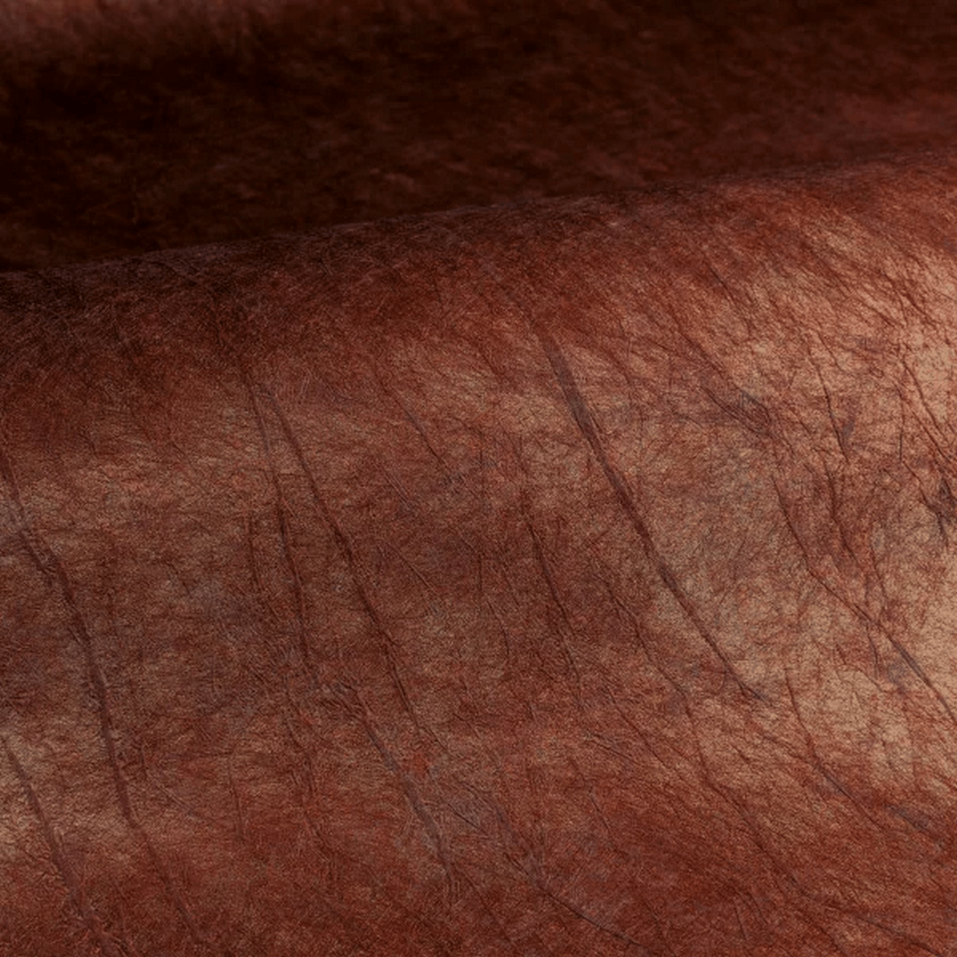 Structuurtextielbehang met plooien OXEA - SIENNE BRULÉ CUIVRÉ roestkleurig