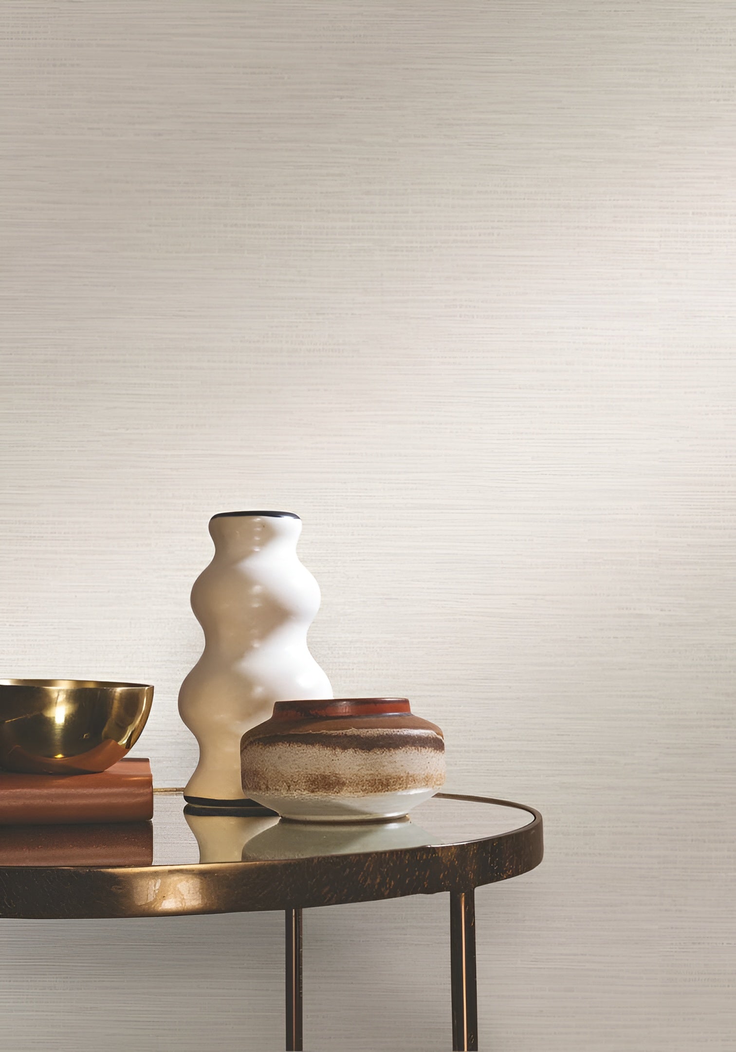 Structuurtapijt dat canvas imiteert OCCITAN - IVOIRE ivoorkleur