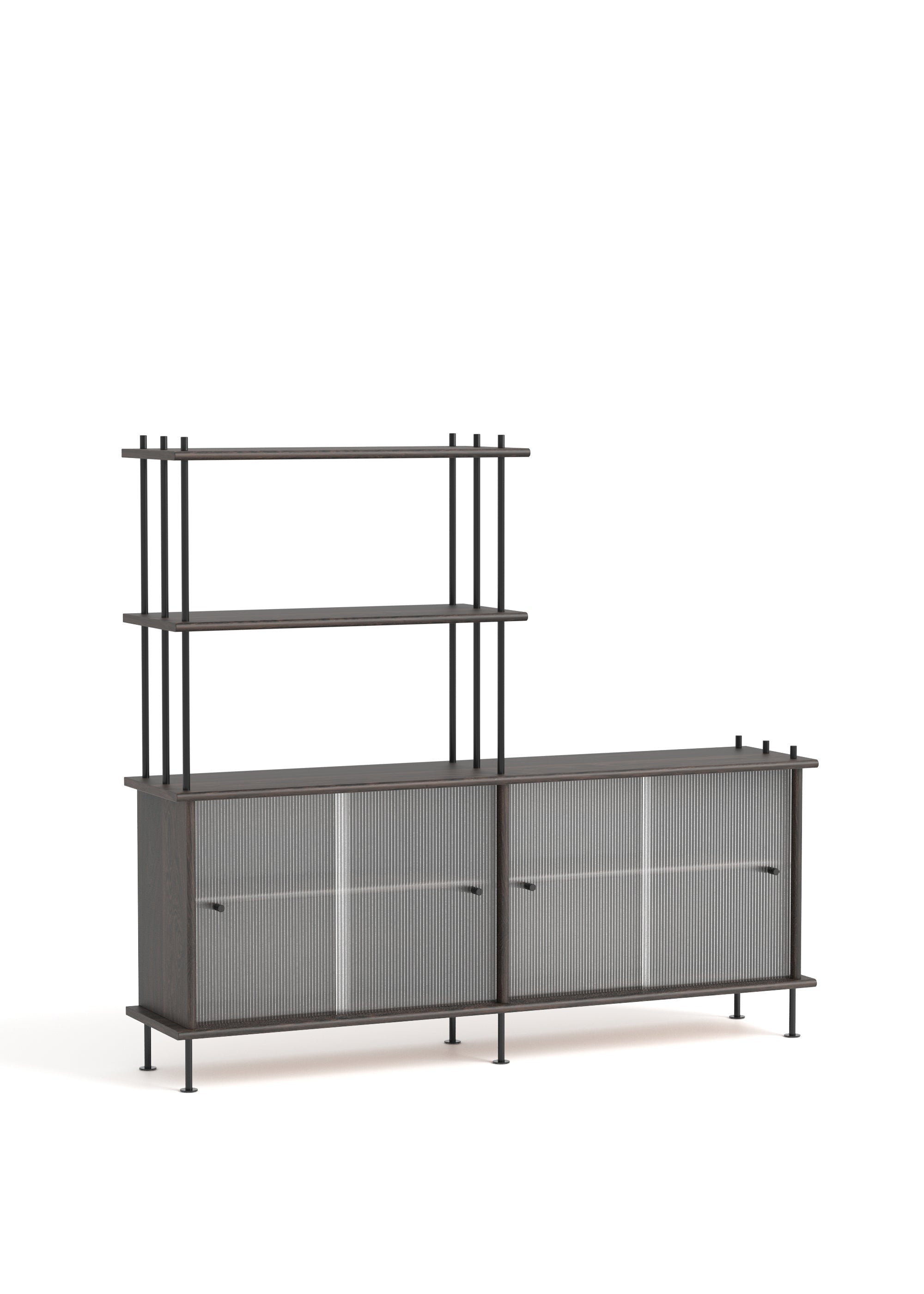 BAVA 160 Schrank aus schwarzem Eichenholz