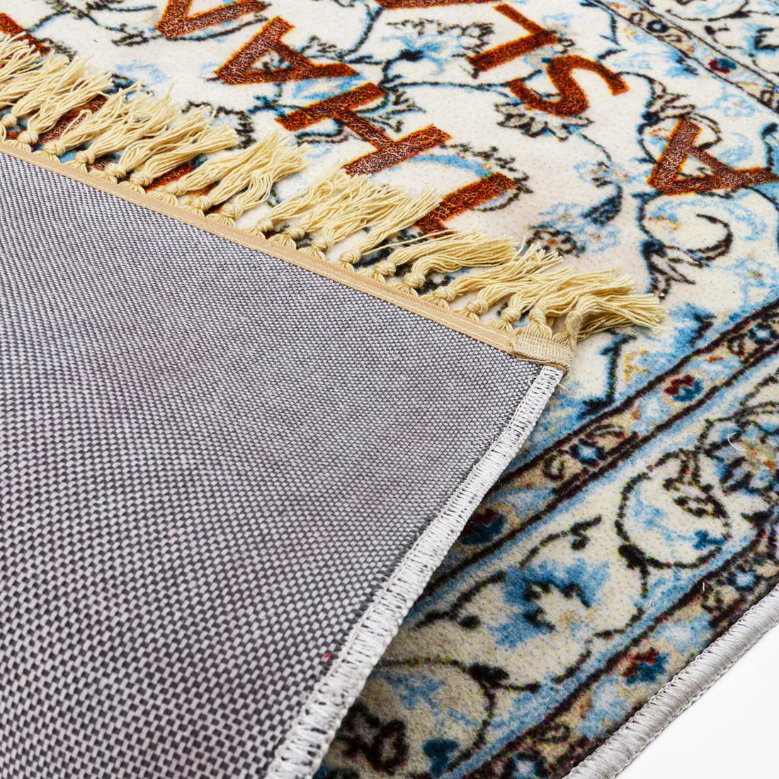 Decorative rug BURNT - REBEL blue