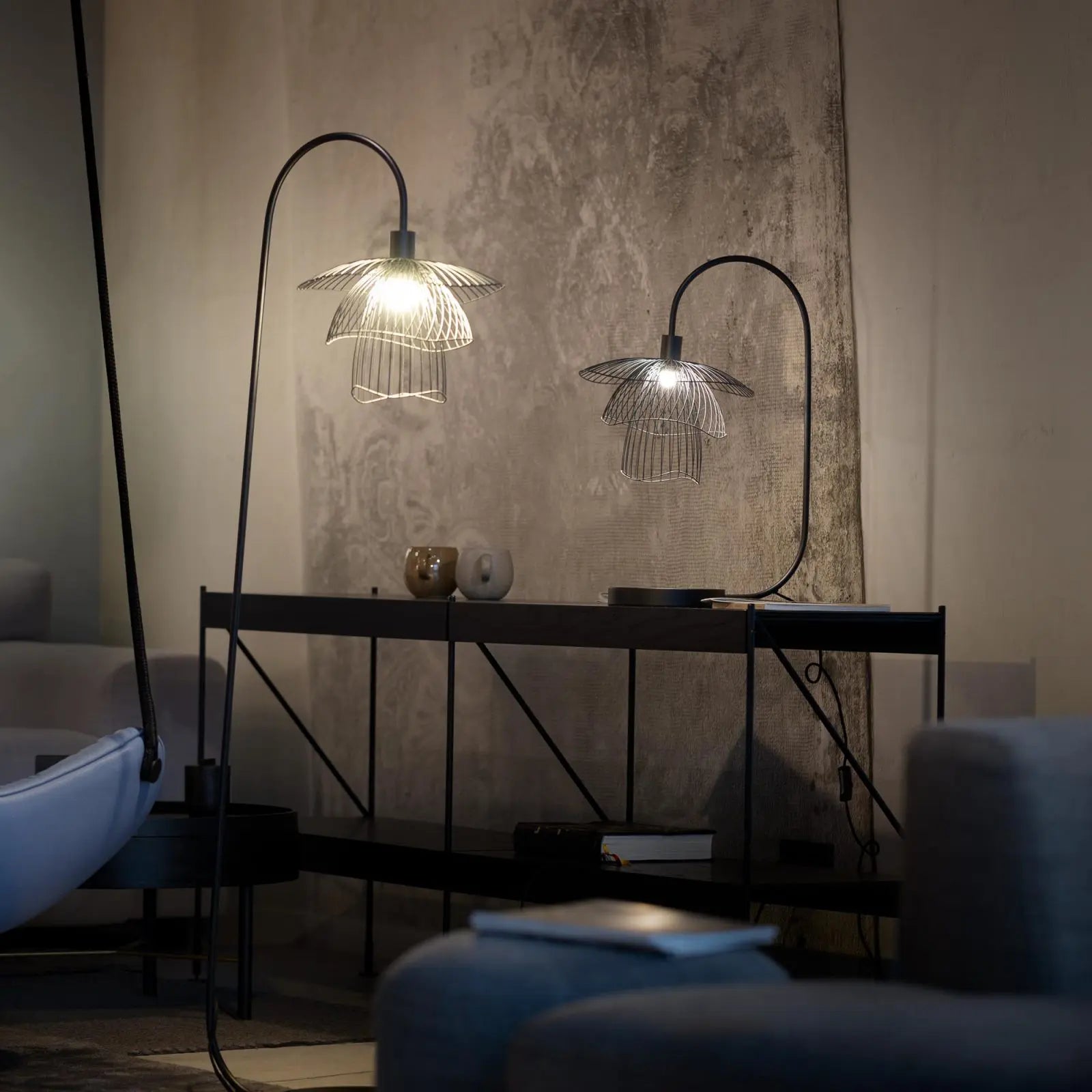 Vloerlamp PAPILLON wit