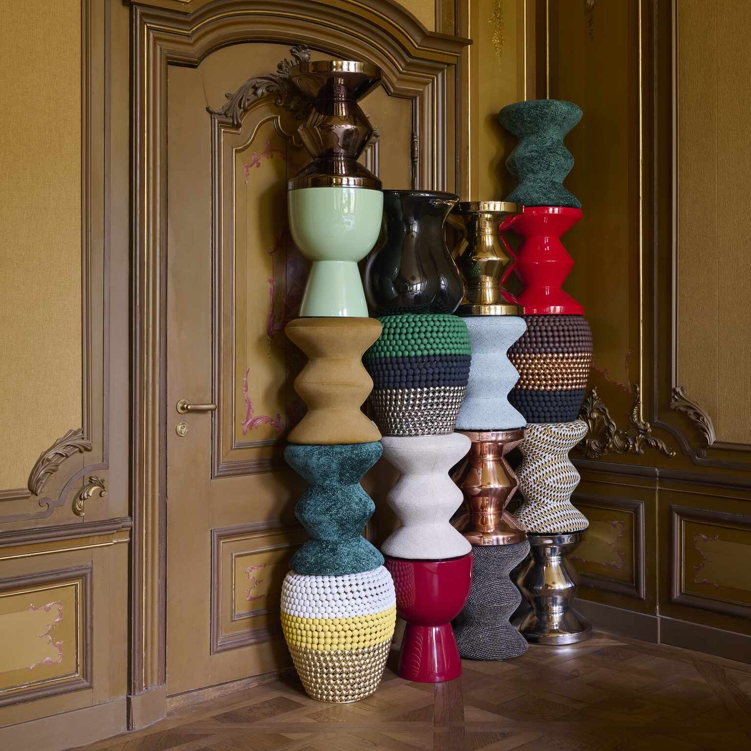 DOT krukje groen met zwart en zilver