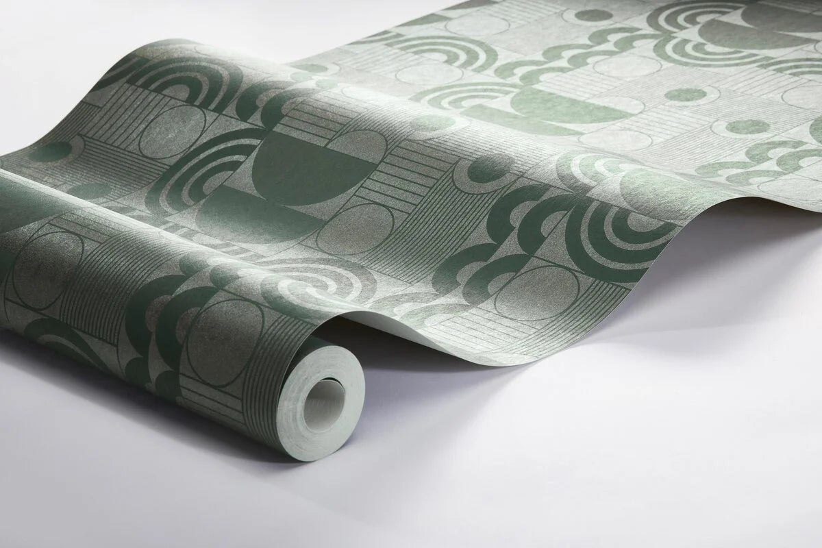 Vlies-Tapete mit geometrischem Muster COSMOPOLITAN grün