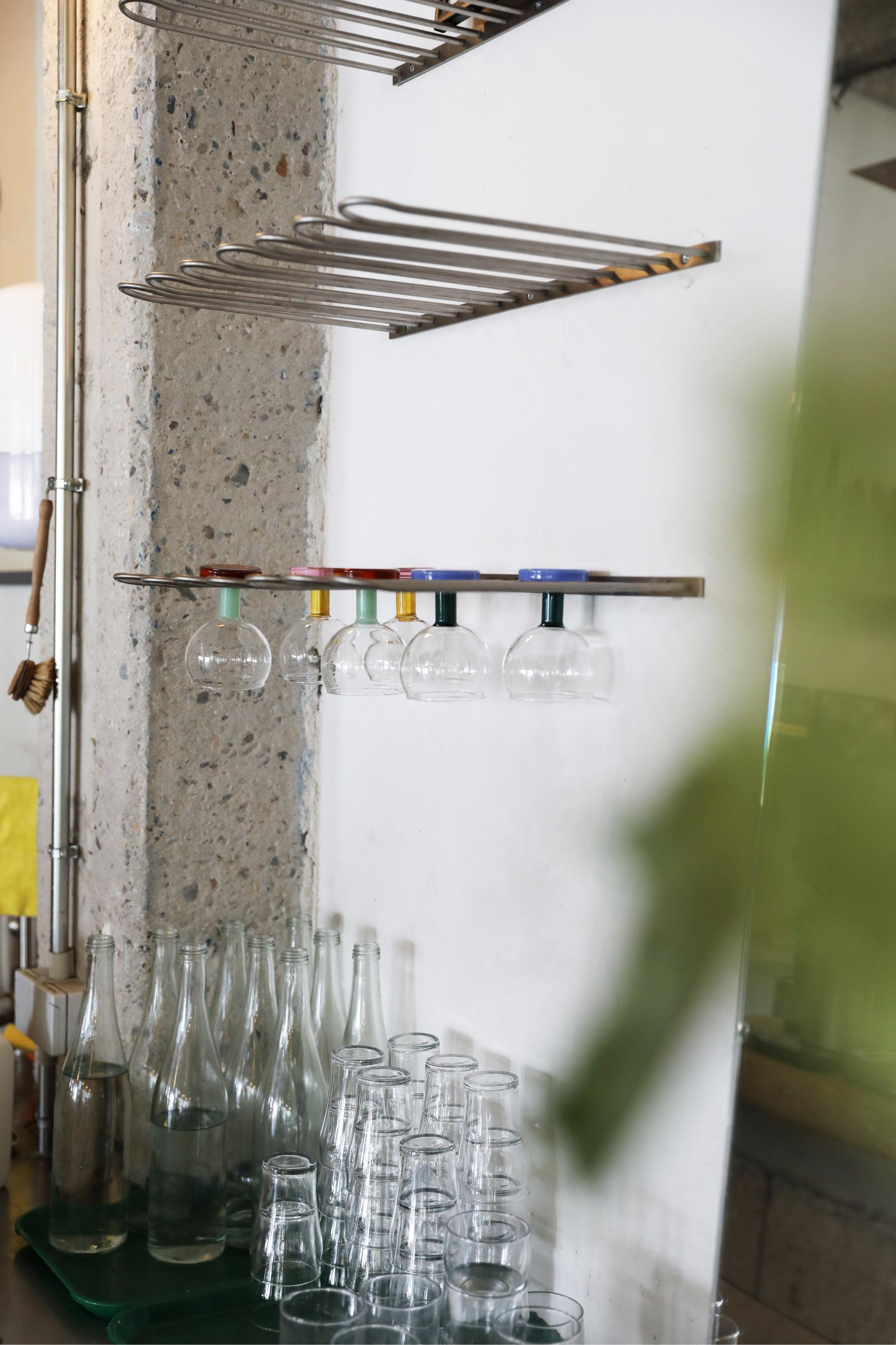 Set van CANTINE amberkleurige glazen met groen