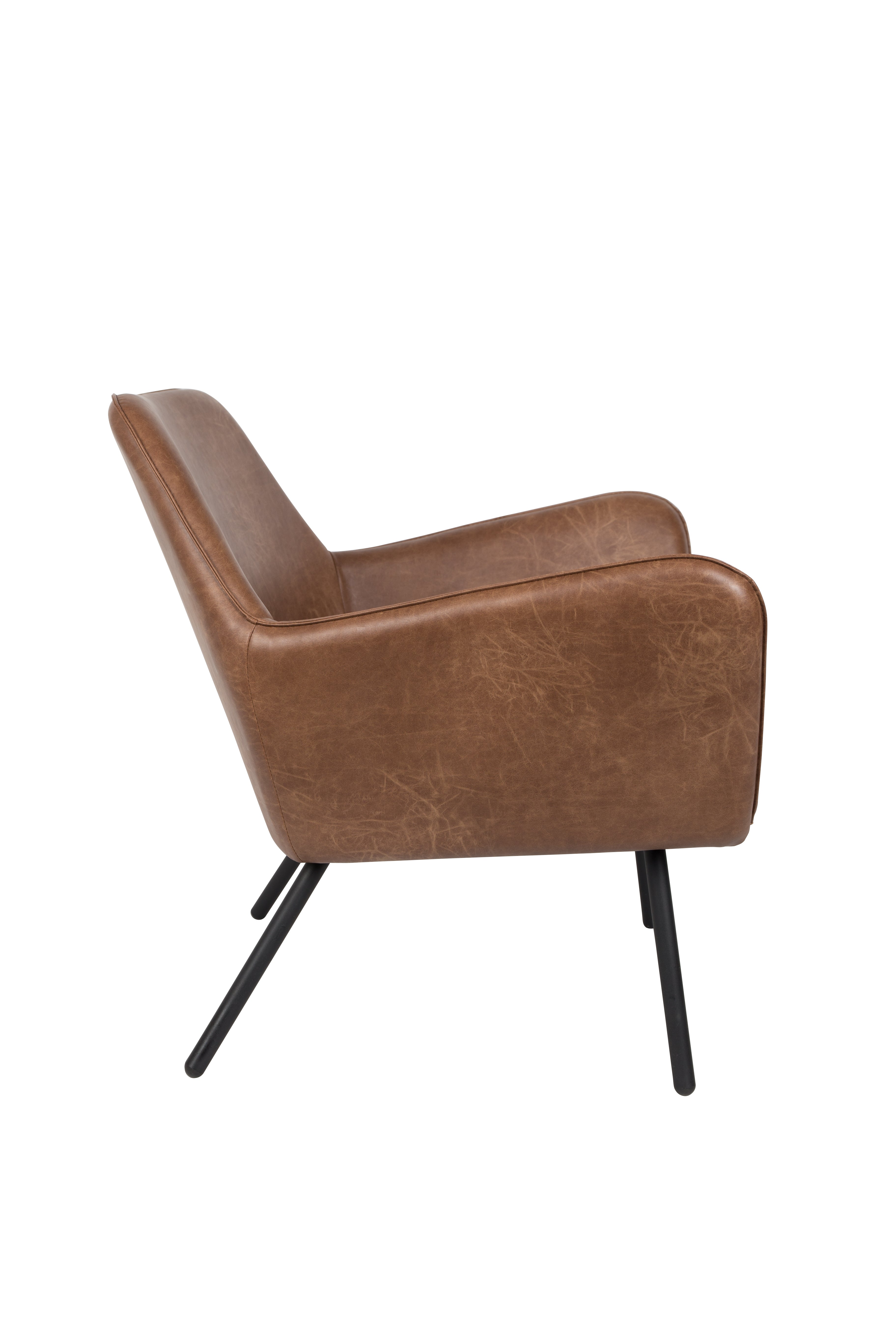 Fauteuil BON bruin kunstleer