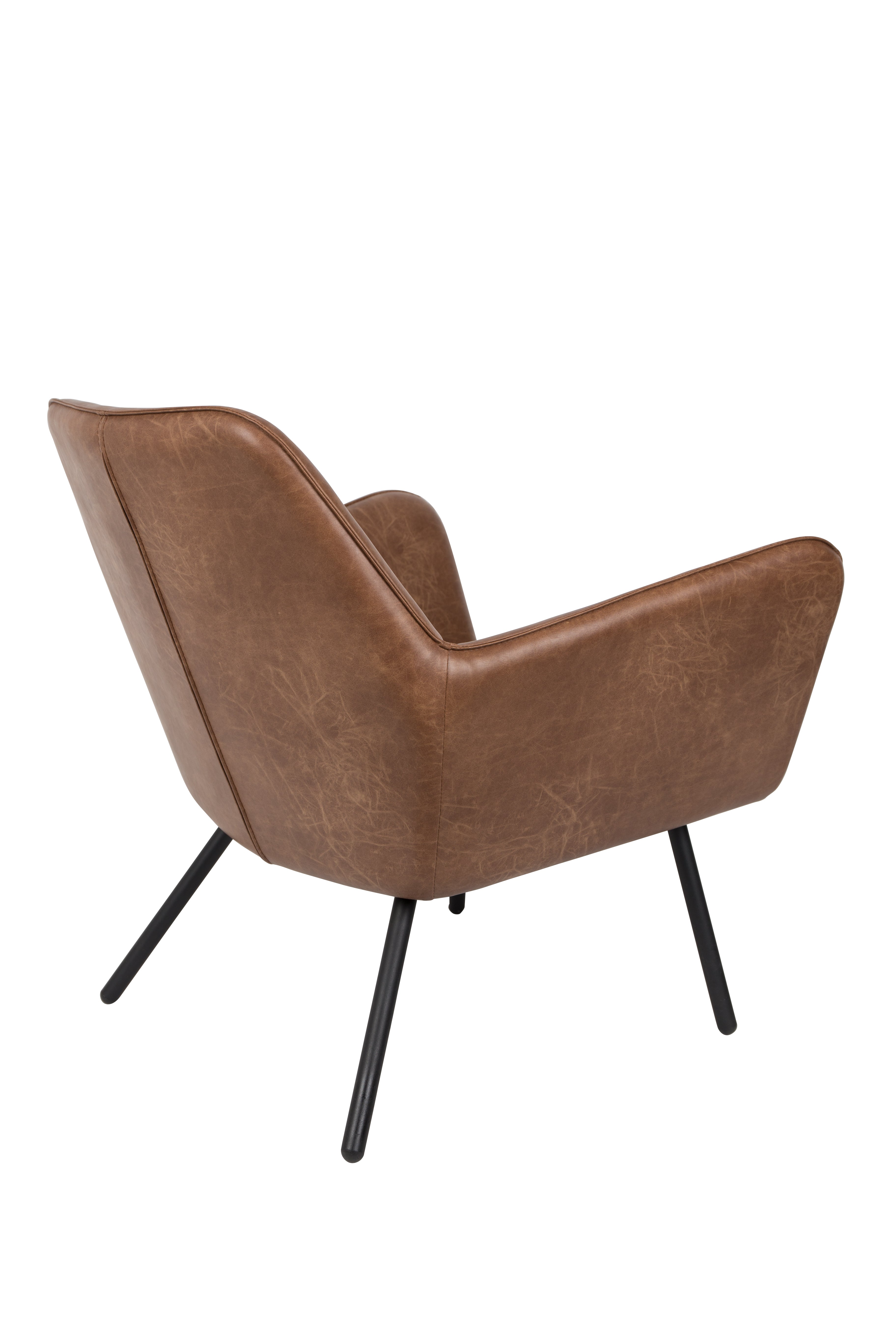 Fauteuil BON bruin kunstleer