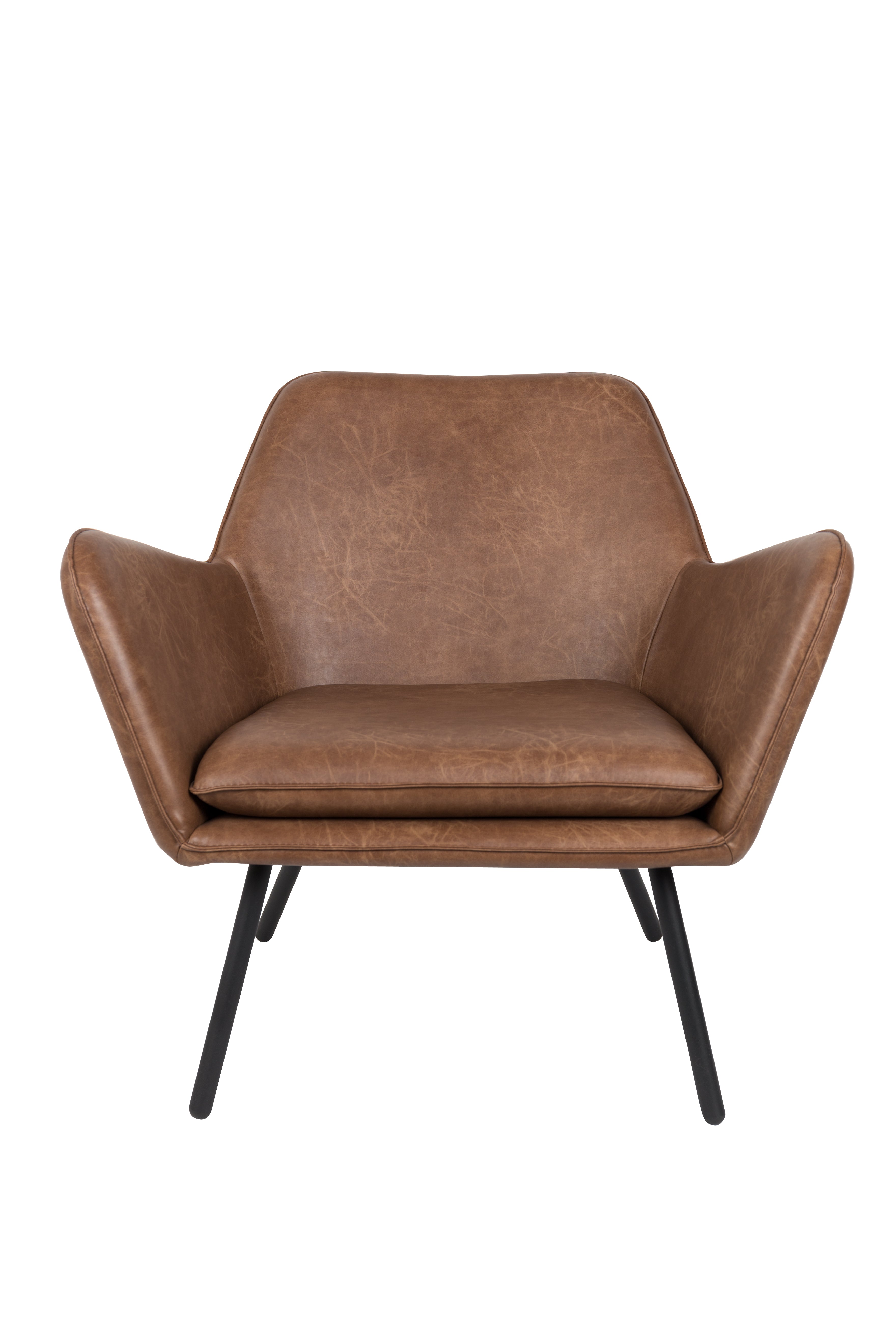 Fauteuil BON bruin kunstleer