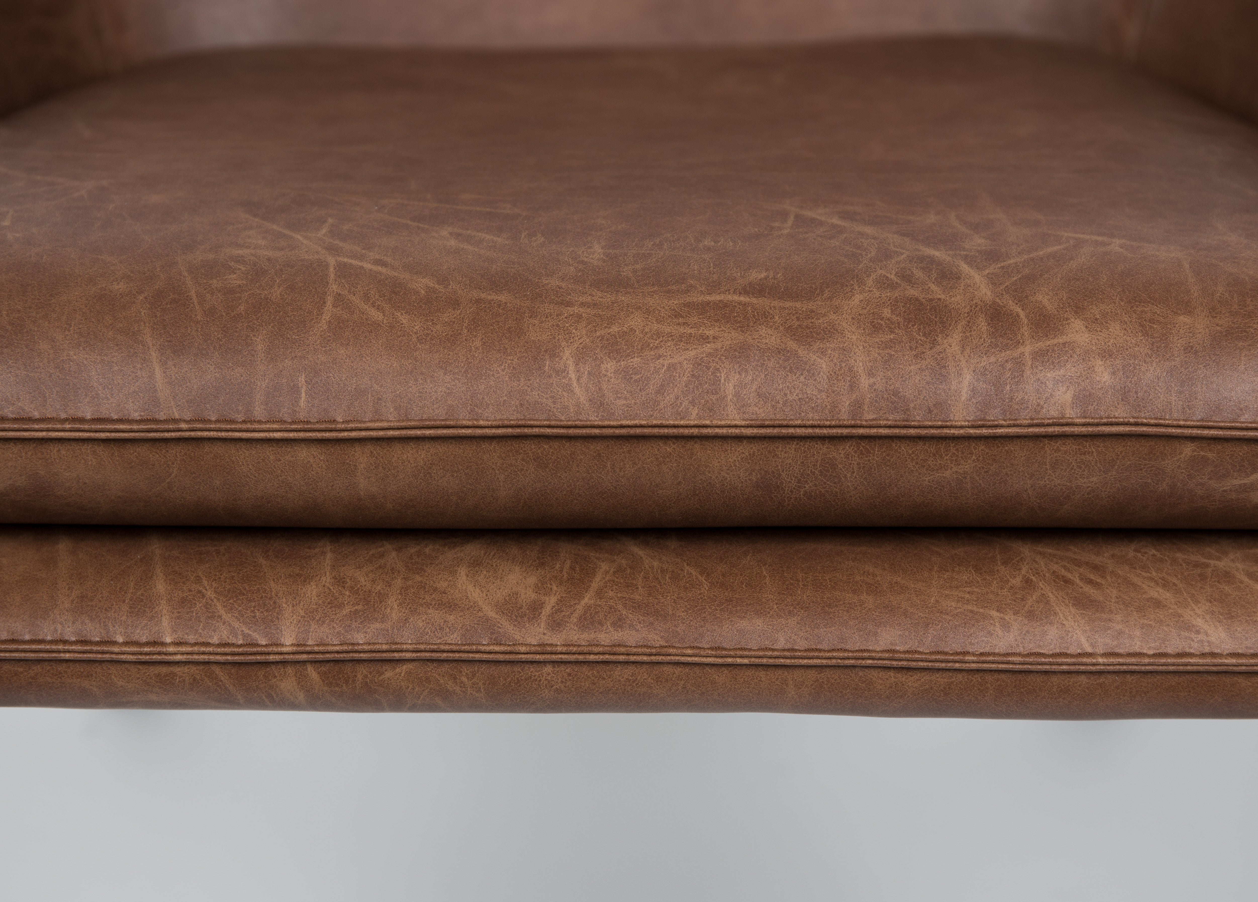 Fauteuil BON bruin kunstleer