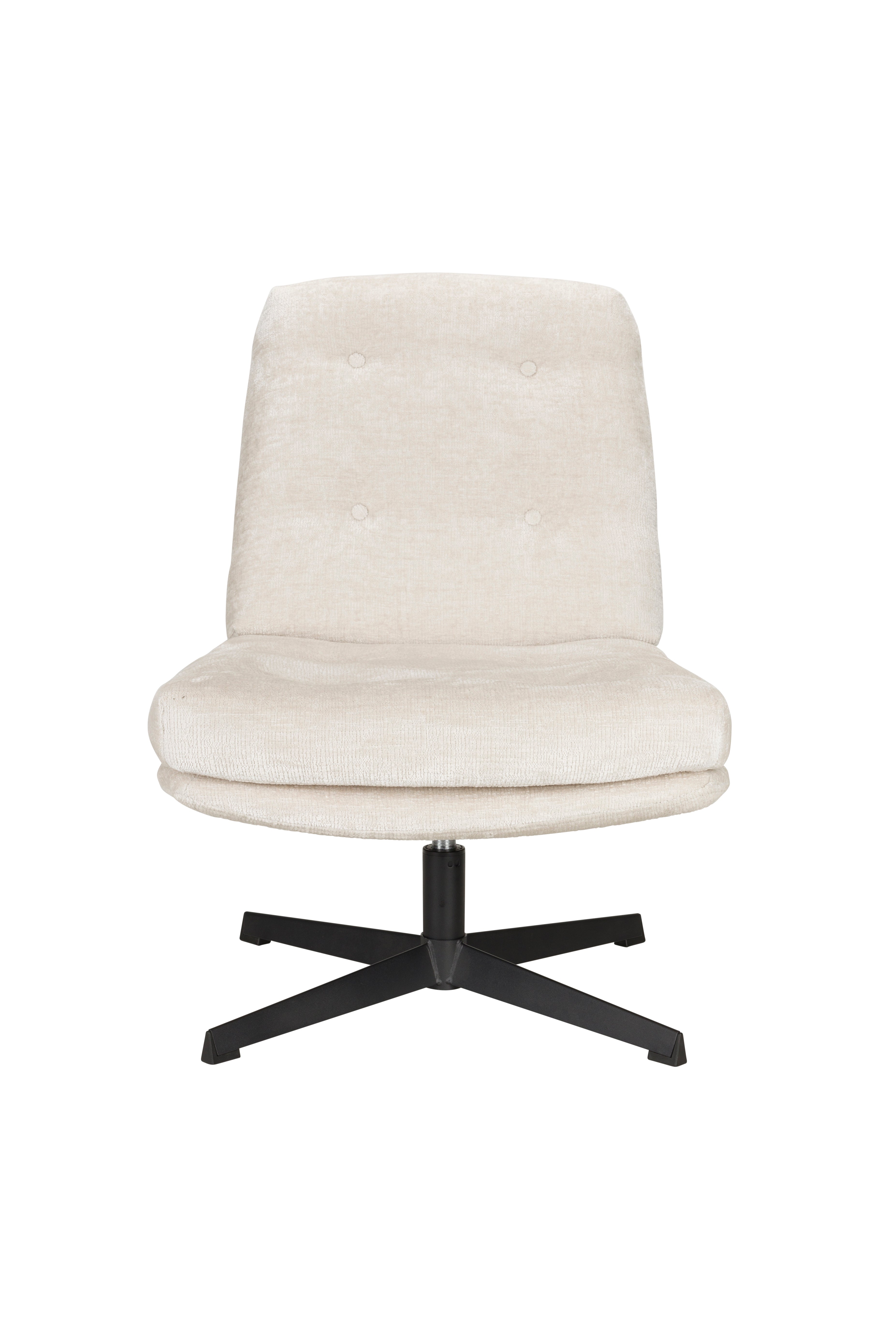 Witte KAI fauteuil met zwarte basis