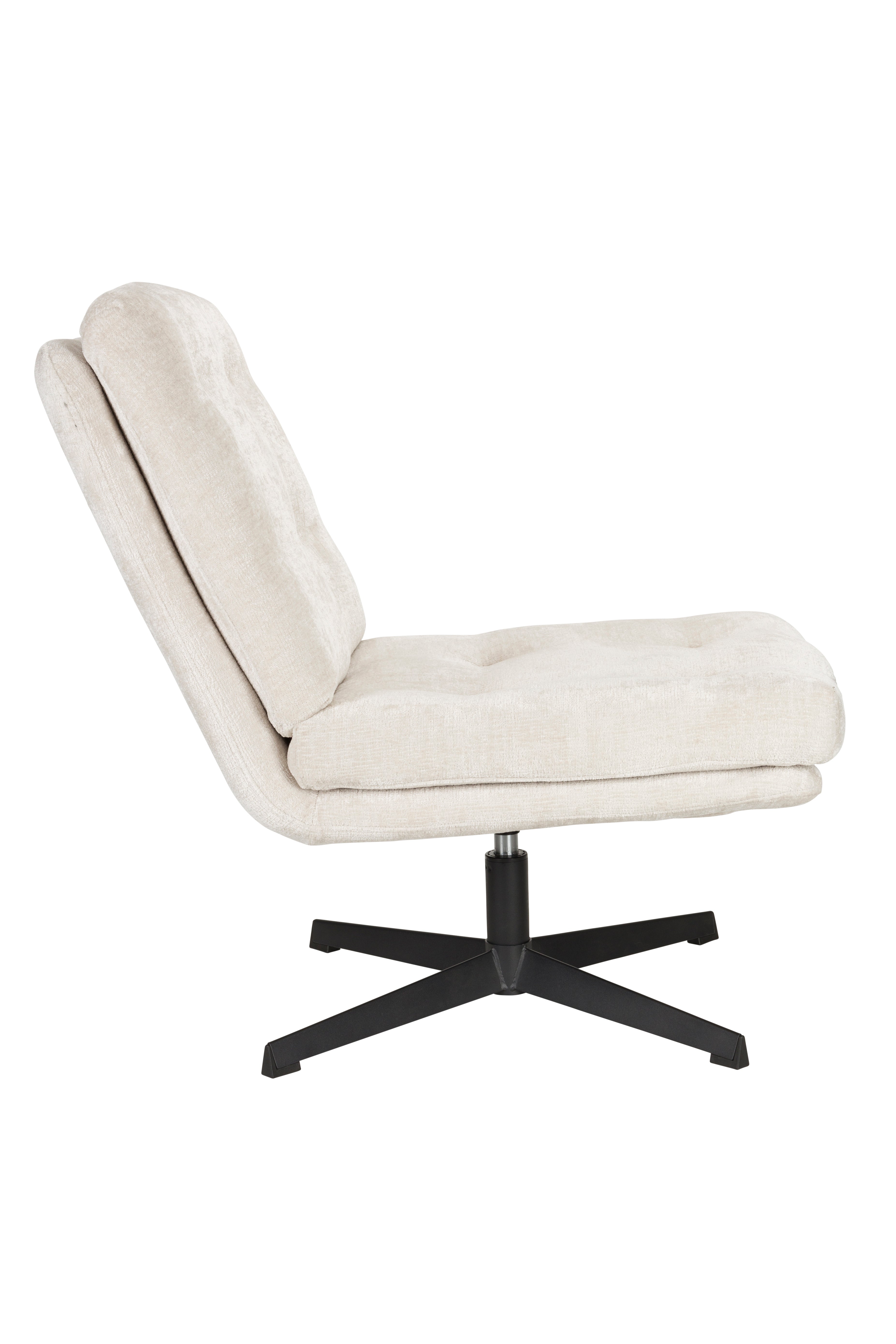 Witte KAI fauteuil met zwarte basis