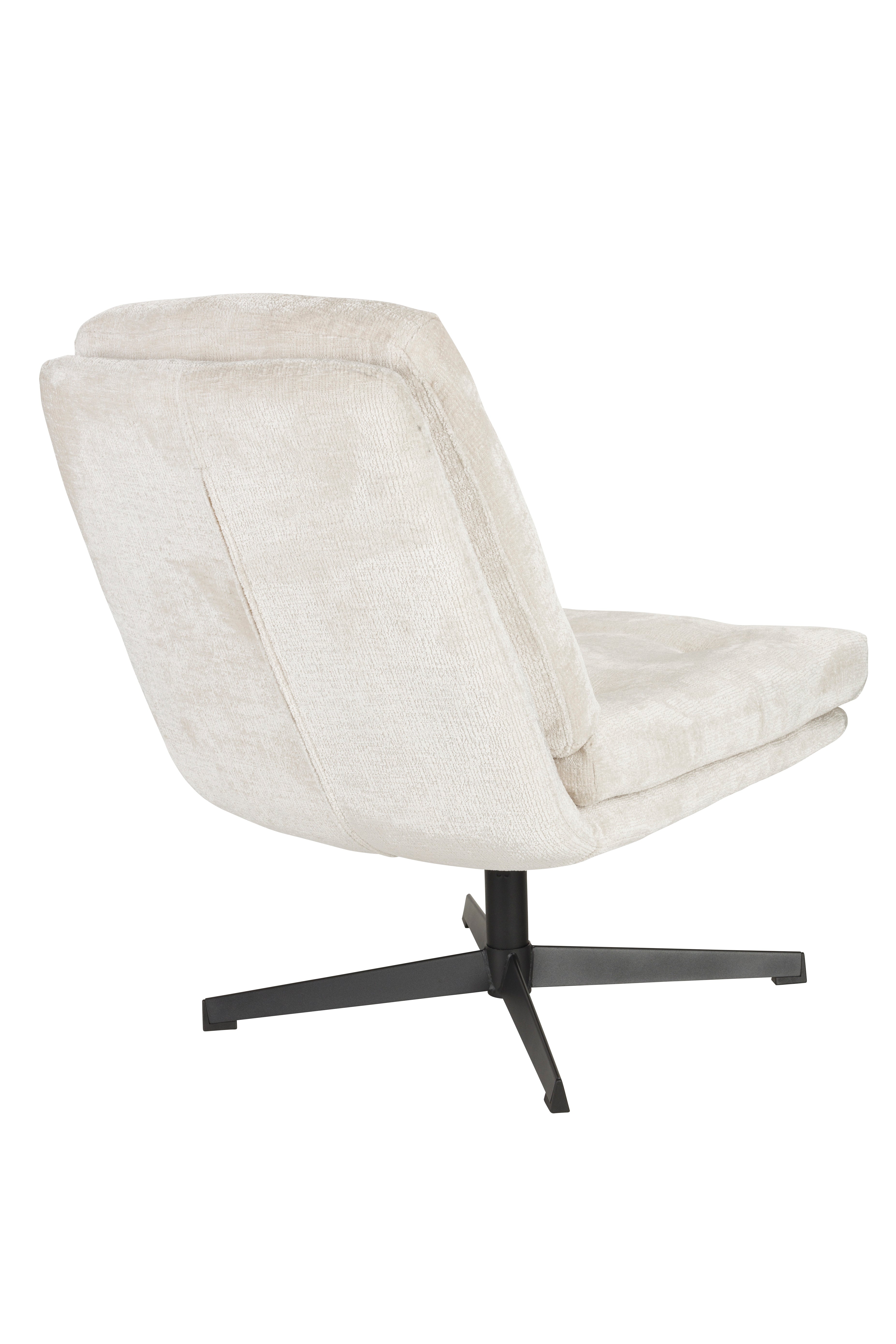 Witte KAI fauteuil met zwarte basis