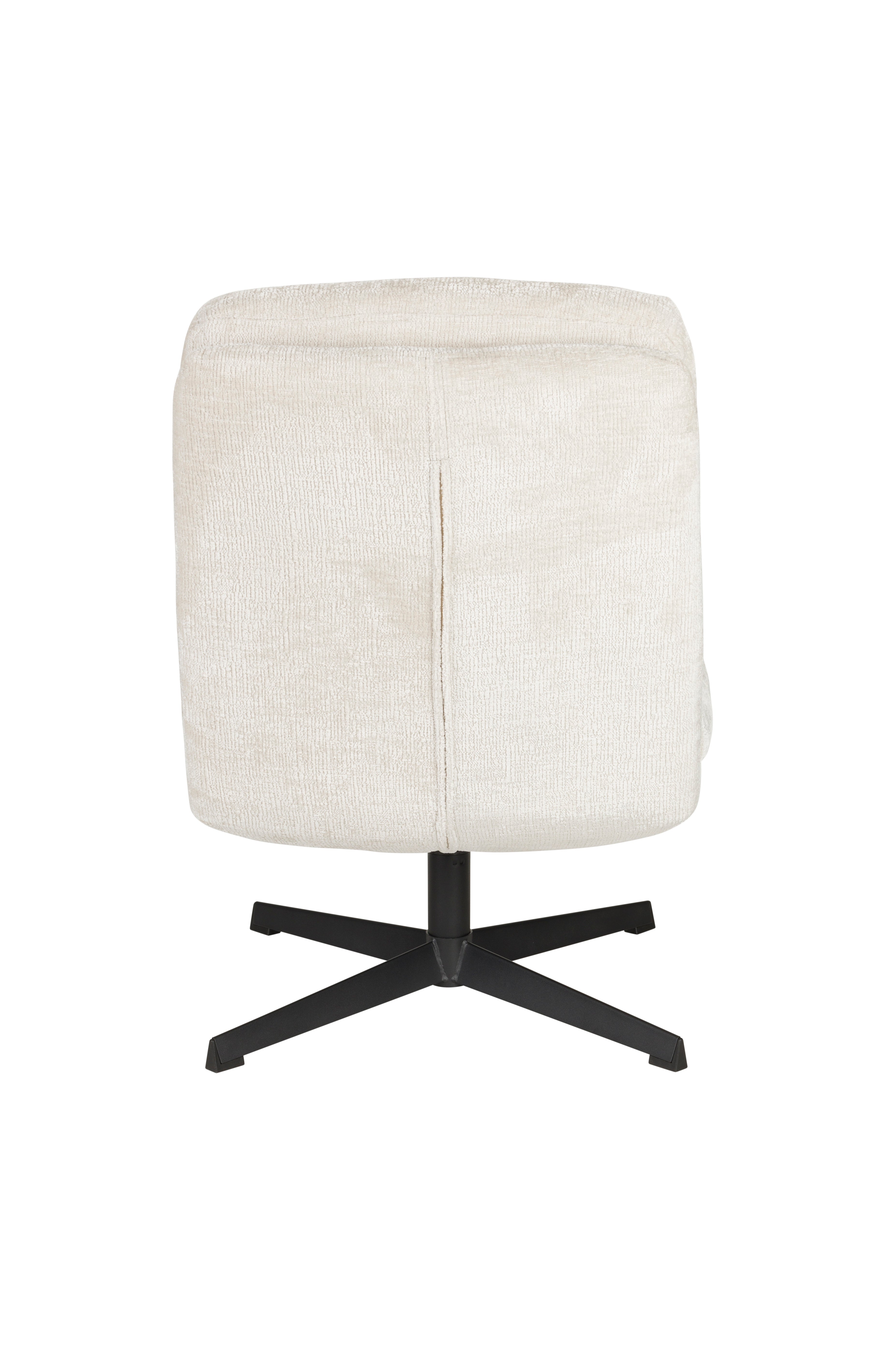 Witte KAI fauteuil met zwarte basis