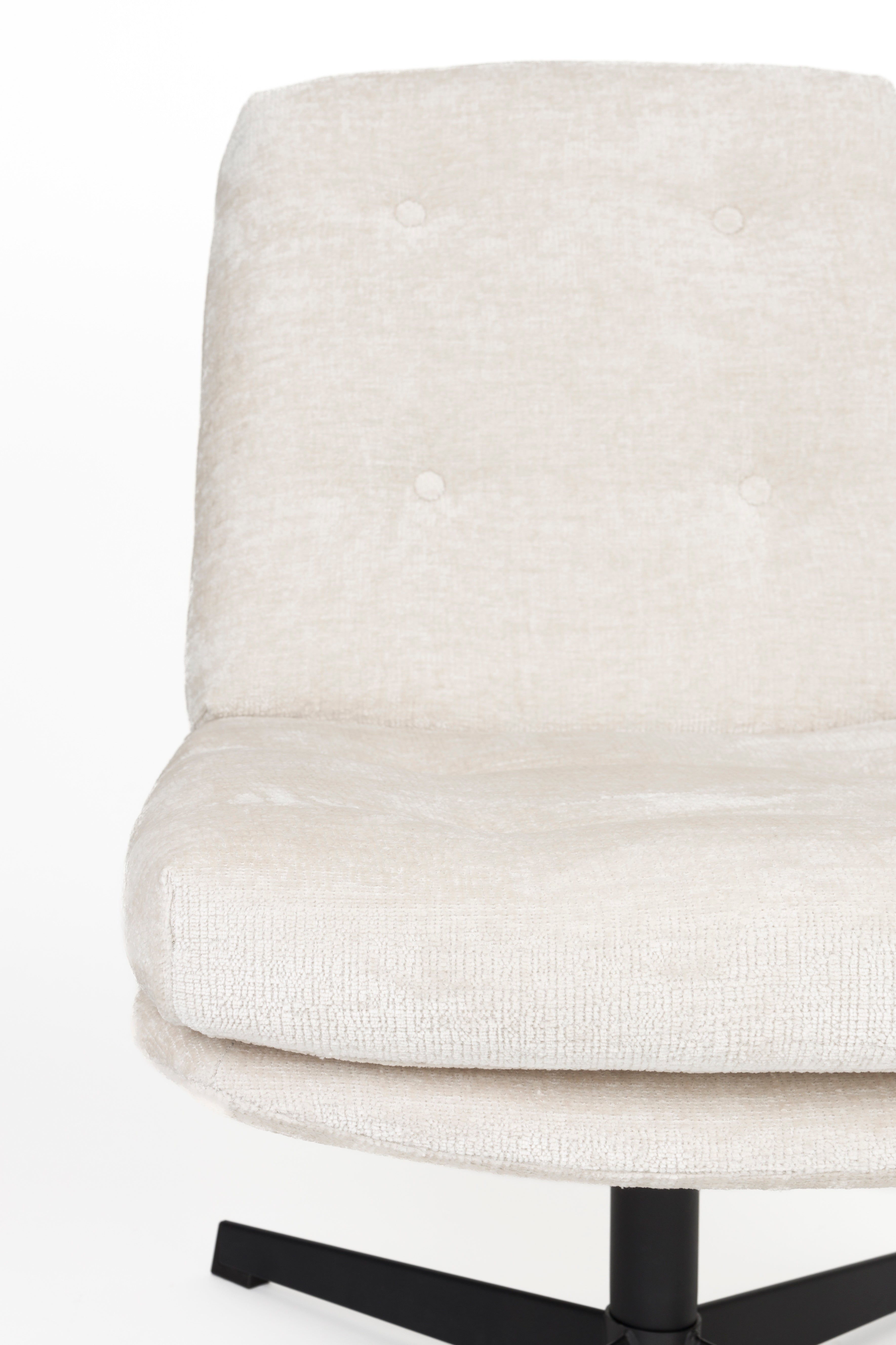 Witte KAI fauteuil met zwarte basis