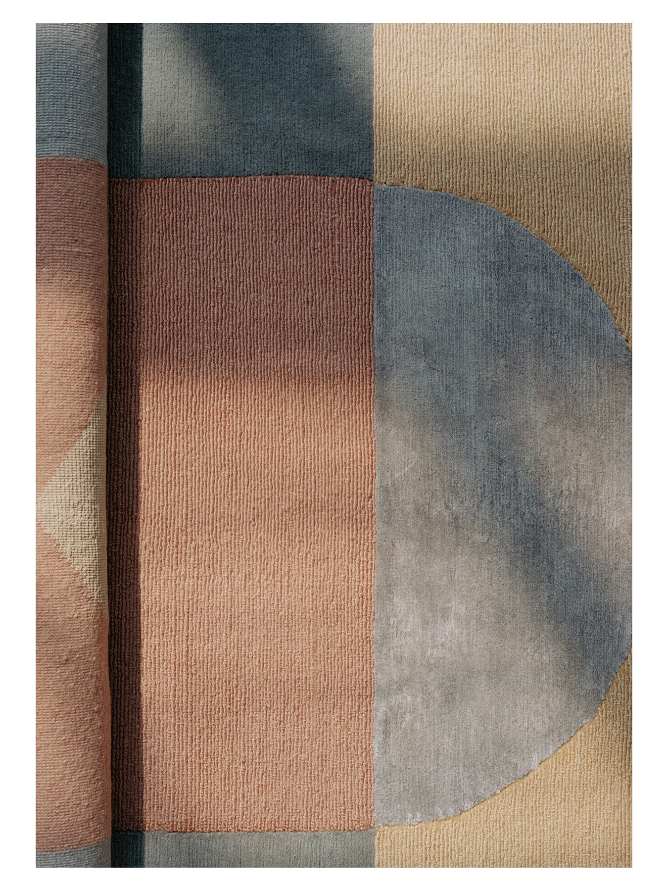 Round rug SERAPHIC SUN yellow with green