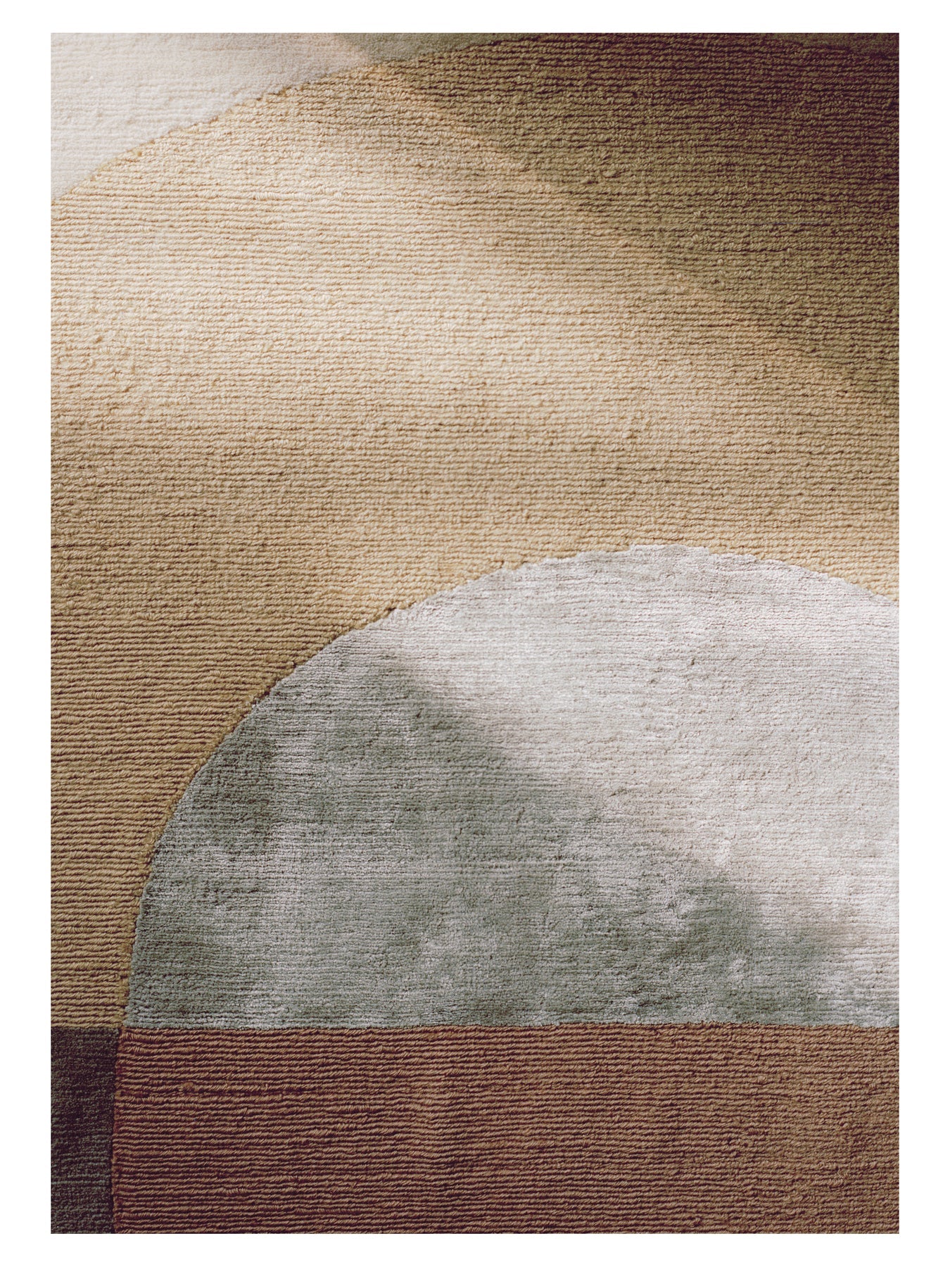 Round rug SERAPHIC SUN yellow with green