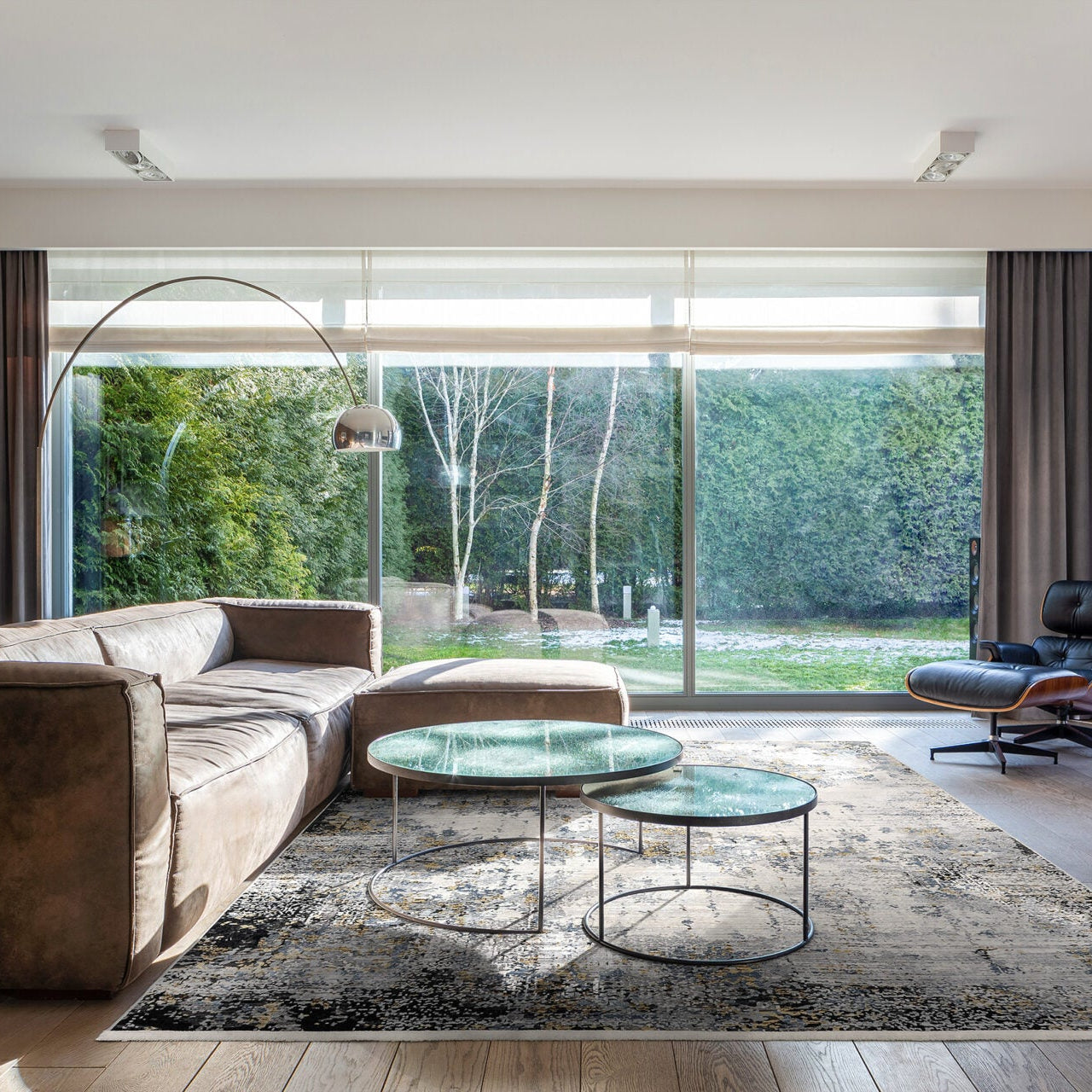 TAPIJT ROYAL zwart met grijs en beige