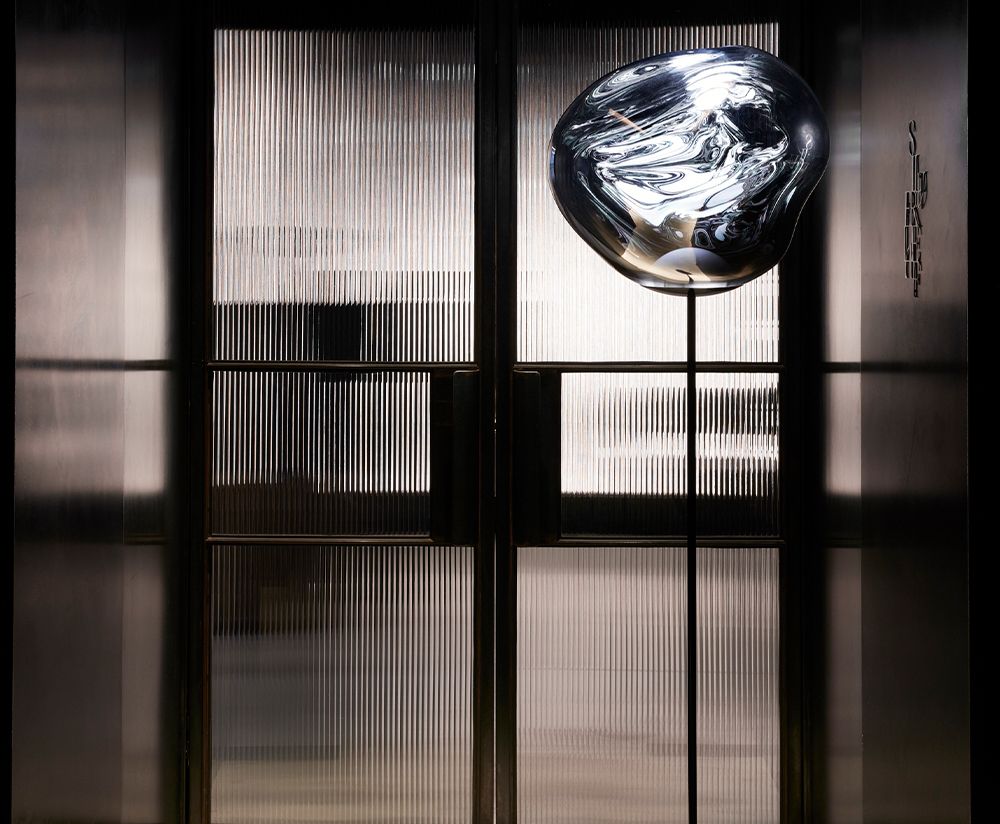 Vloerlamp MELT SLIM gerookt