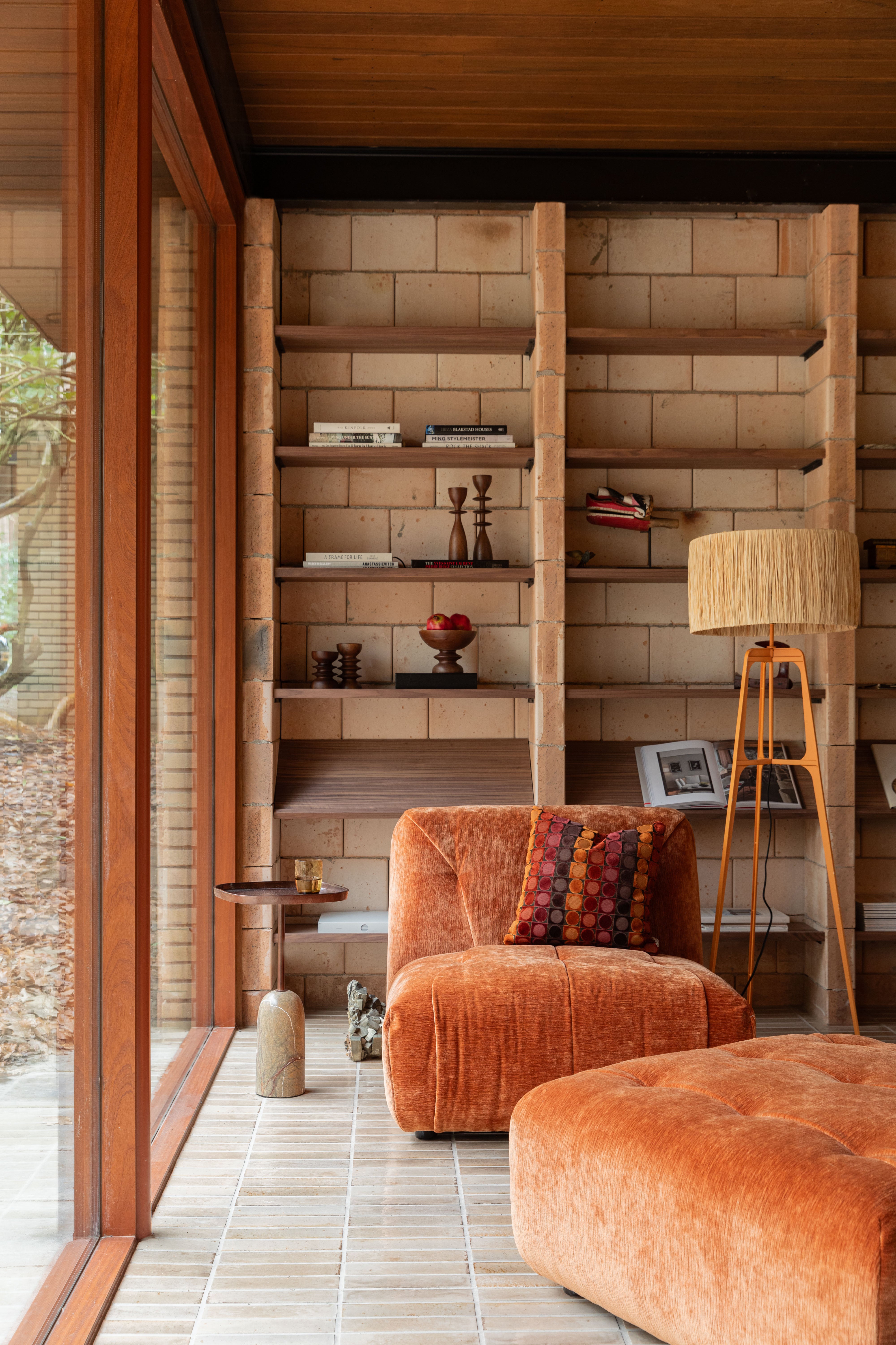 GIADA modular sofa - central element copper velvet