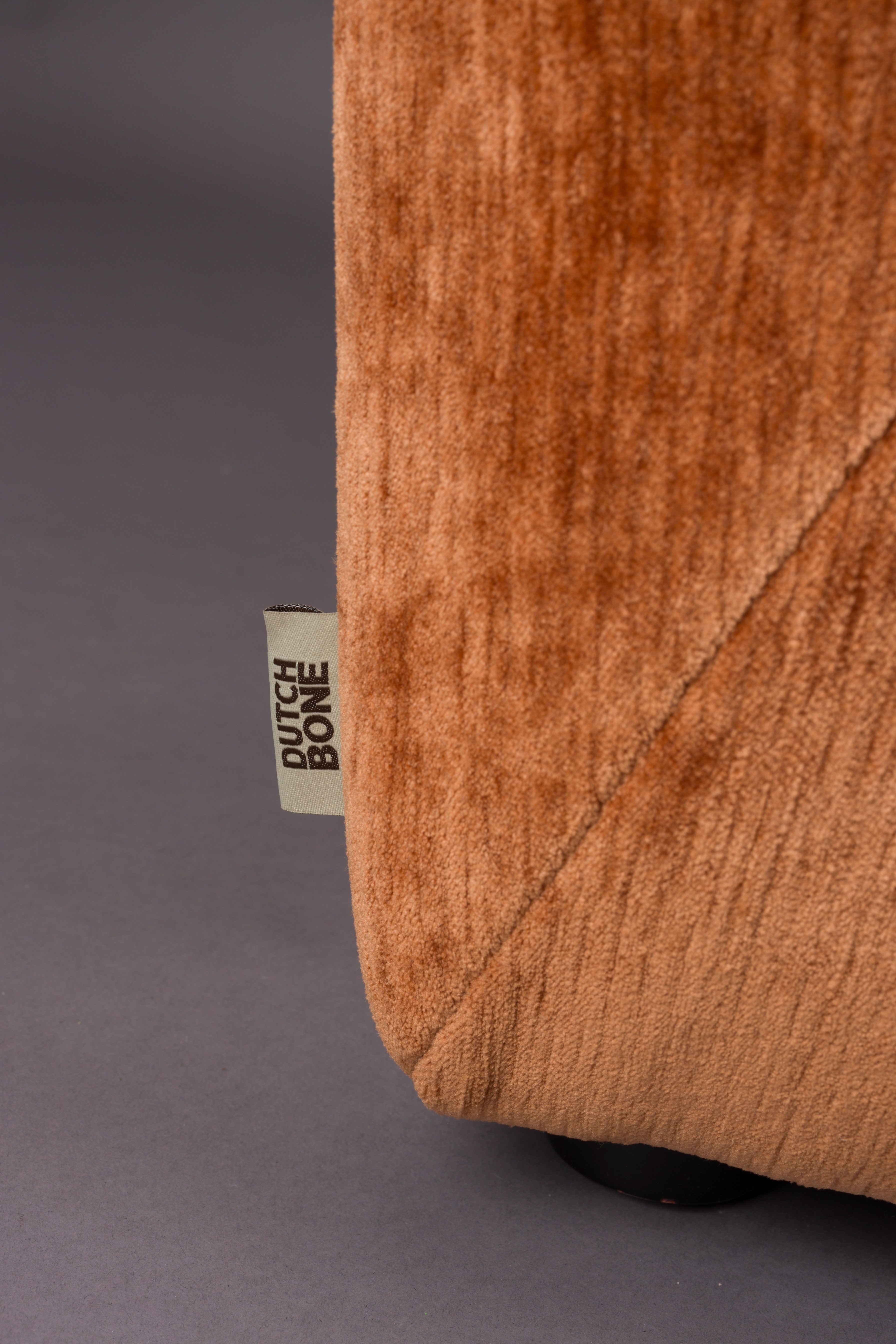 Sofa 2-zits GIADA koperkleurig fluweel