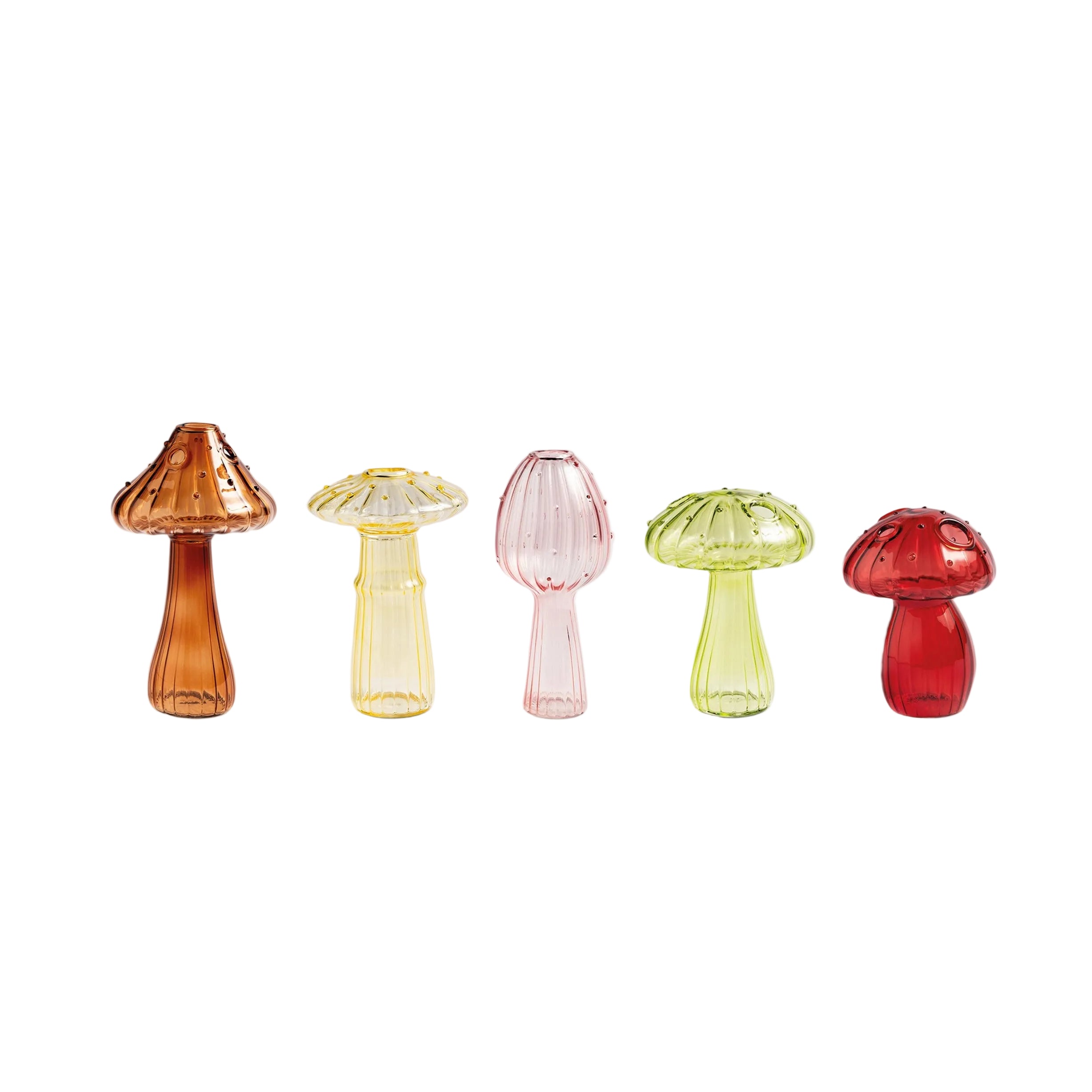 MUSHROOM Vase Set Colored Glass