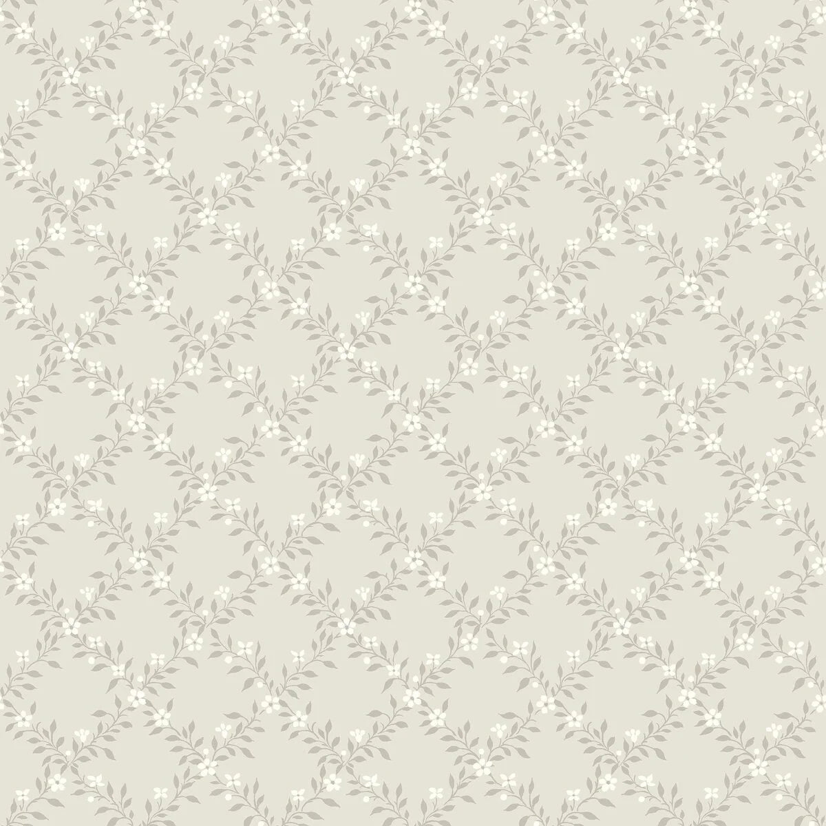 Tapete mit Pflanzenmotiv SOMMARSLÖJA beige mit Weiß