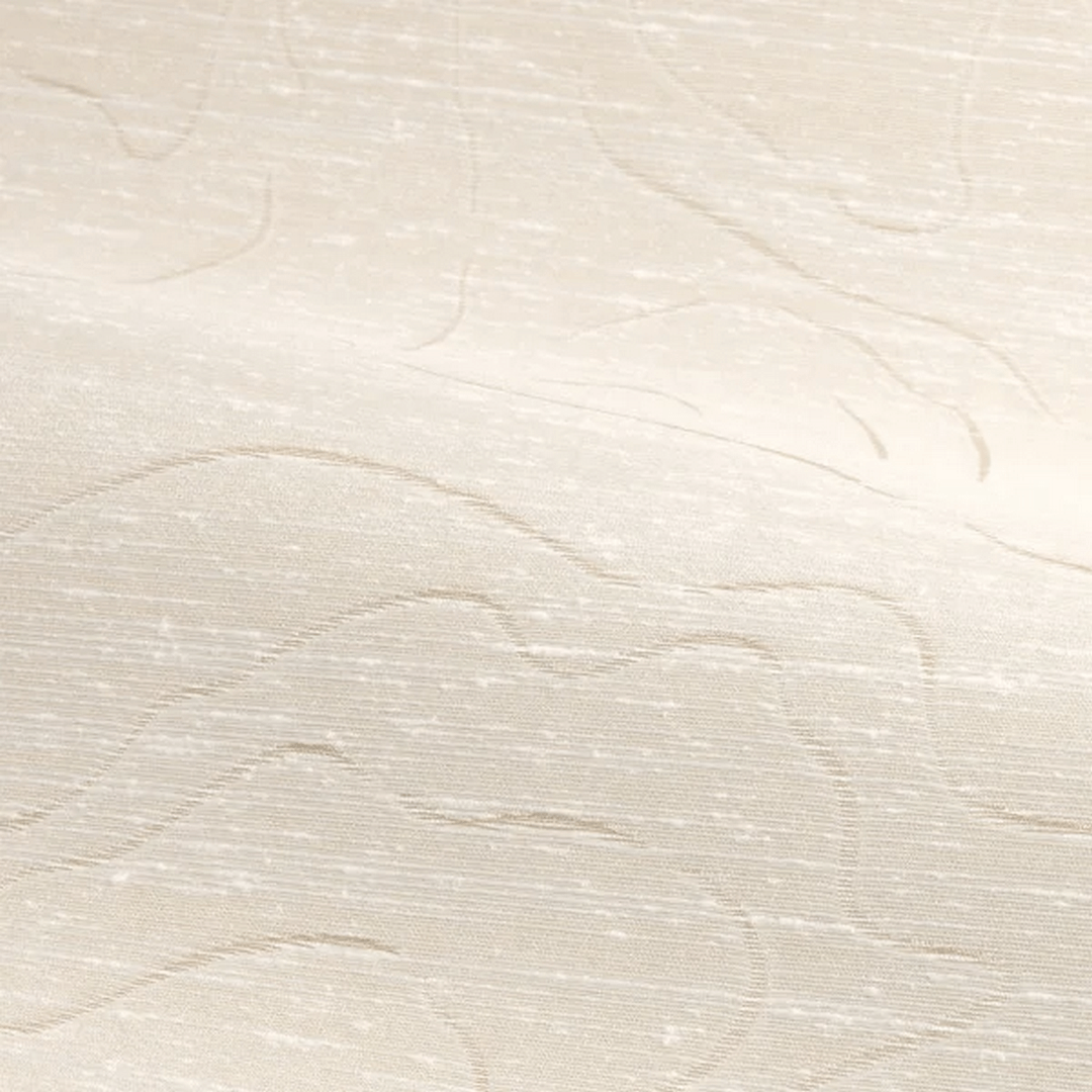 Muurschildering textielstructuur ONDES PRÉCIEUSES - IVORE DORÉ ivoor met goud