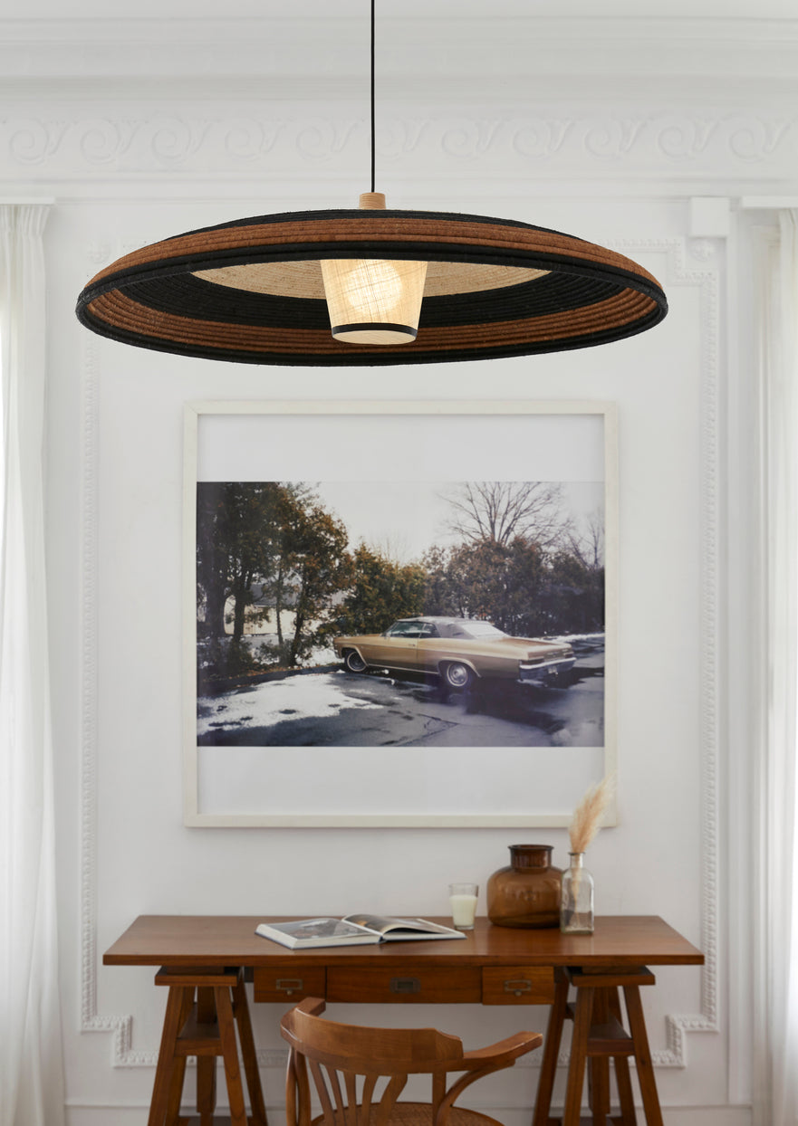 Hanglamp GRASS bruin met groen