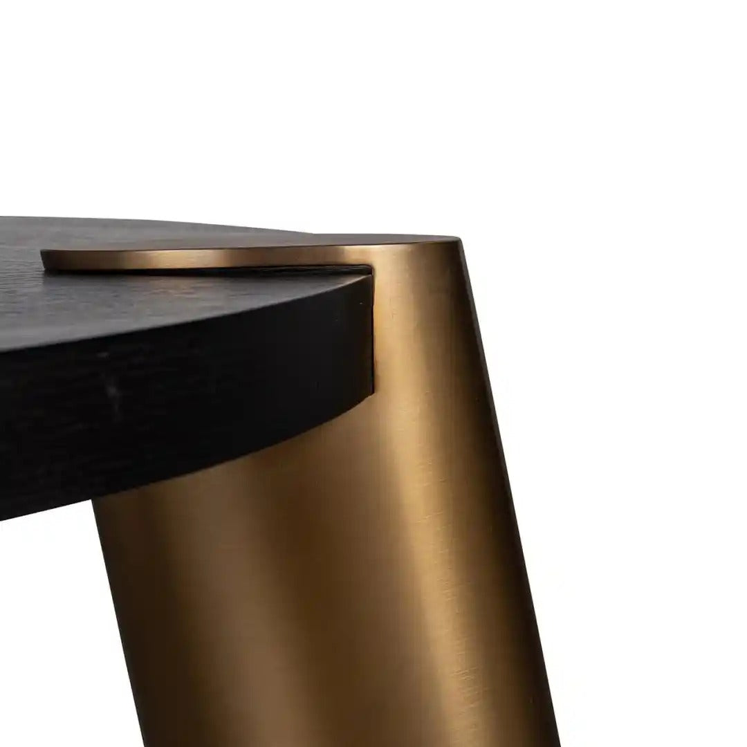 Set van salontafels BRODY zwart met messing voet