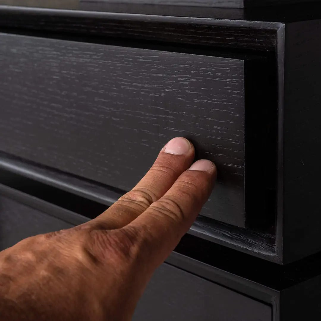 Schreibtisch CONNAR schwarz mit messingfarbener Veredelung